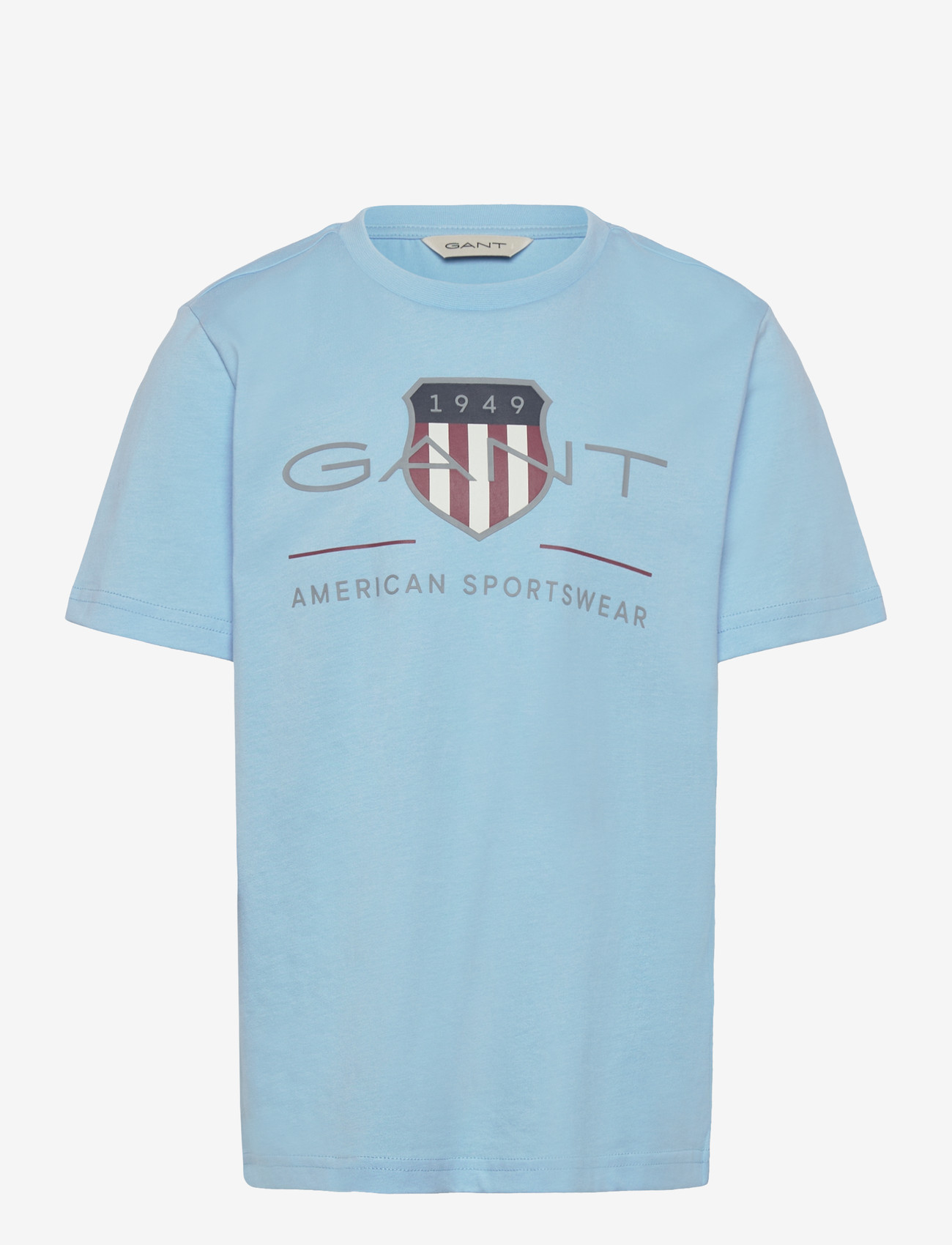 Gant Kids - Archive Shield SS T-Shirt - kortærmede t-shirts - sky blue - 0