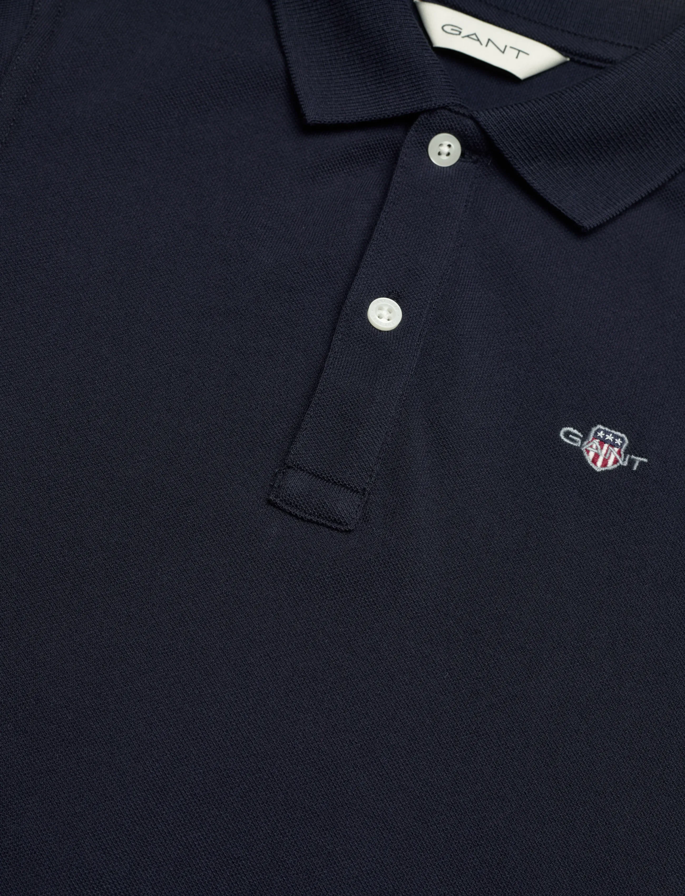 Gant Kids - Shield Pique SS Polo Shirt - kortærmede poloer - evening blue - 2