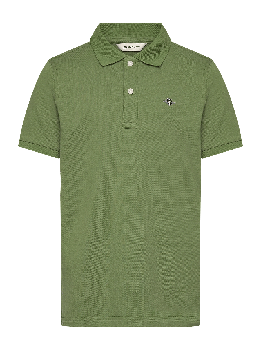 Gant Kids - Shield Pique SS Polo Shirt - lühikeste varrukatega polod - herb green - 0