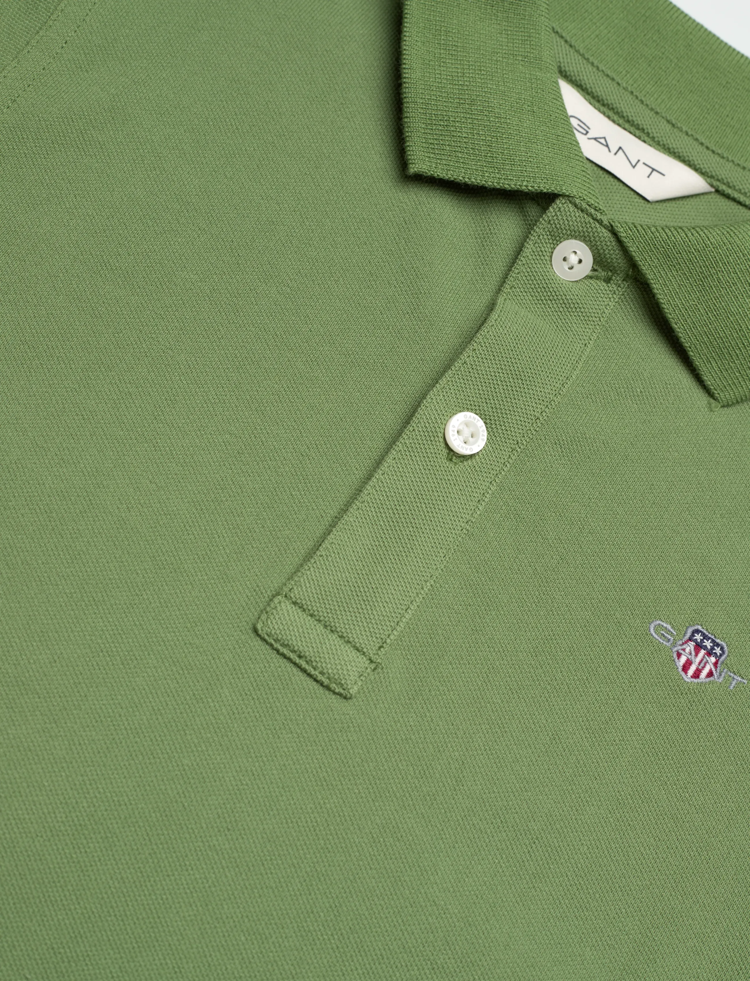 Gant Kids - Shield Pique SS Polo Shirt - lühikeste varrukatega polod - herb green - 2