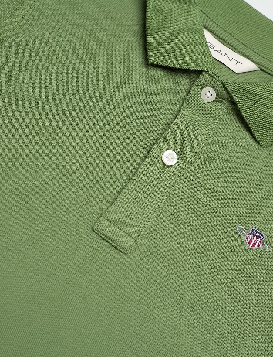 Gant Kids - Shield Pique SS Polo Shirt - lühikeste varrukatega polod - herb green - 2