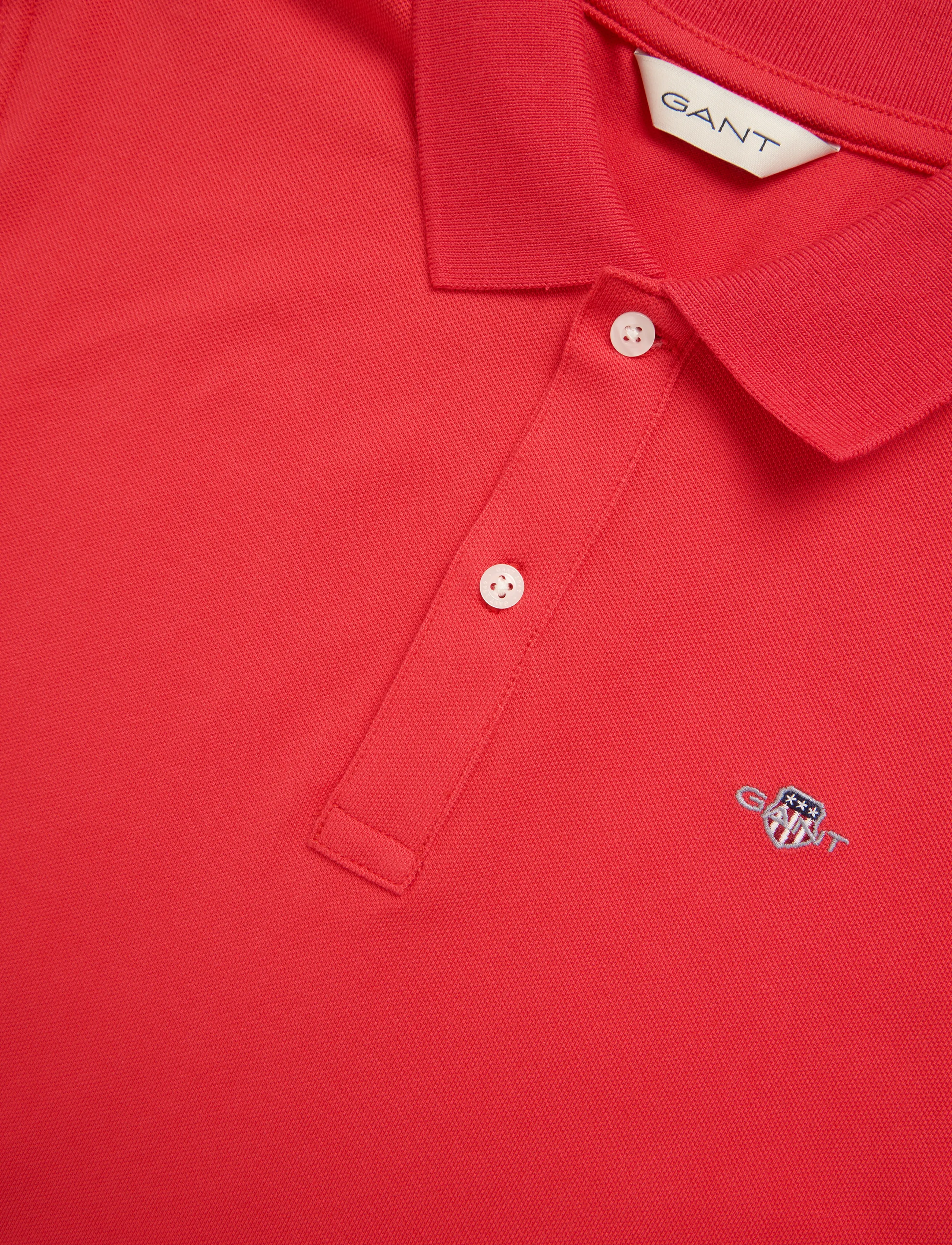 Gant Kids - Shield Pique SS Polo Shirt - short-sleeved polos - rose red - 2