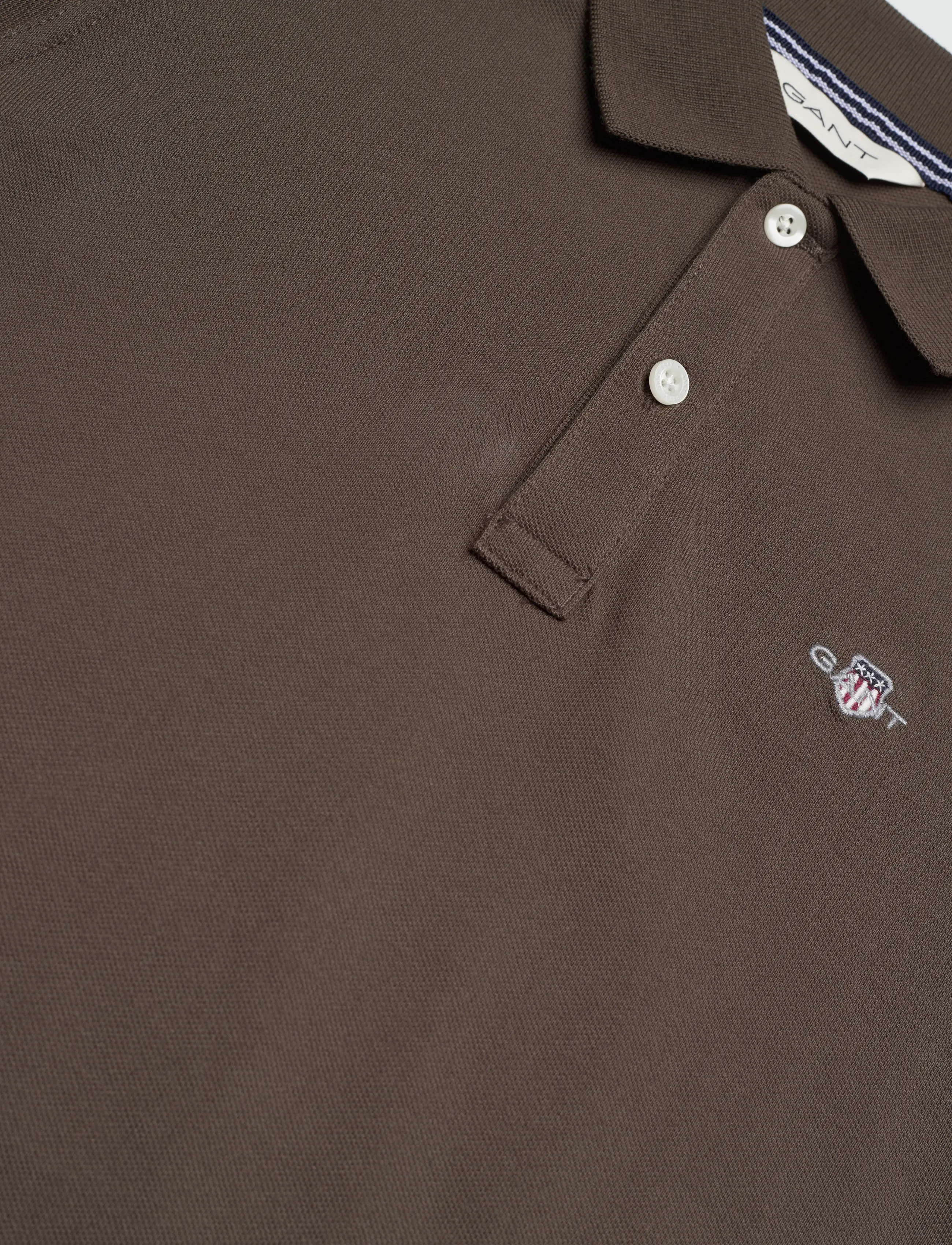 Gant Kids - Shield Pique SS Polo Shirt - short-sleeved polos - shadow brown - 2
