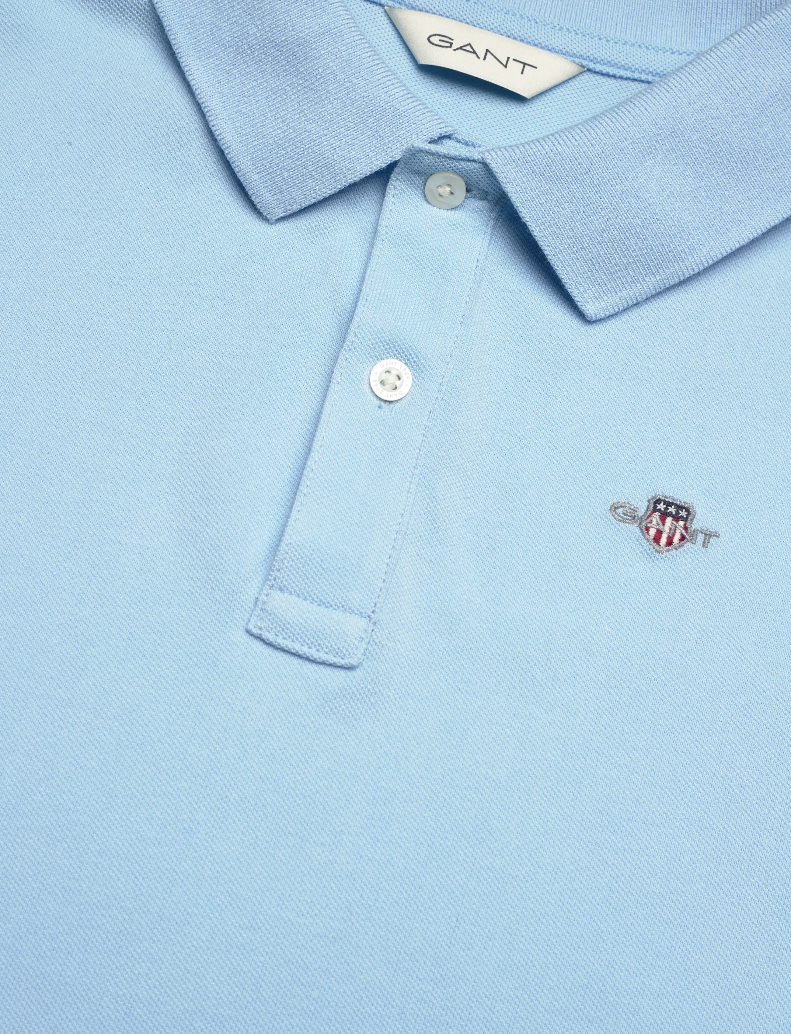 Gant Kids - Shield Pique SS Polo Shirt - kortærmede poloer - sky blue - 2