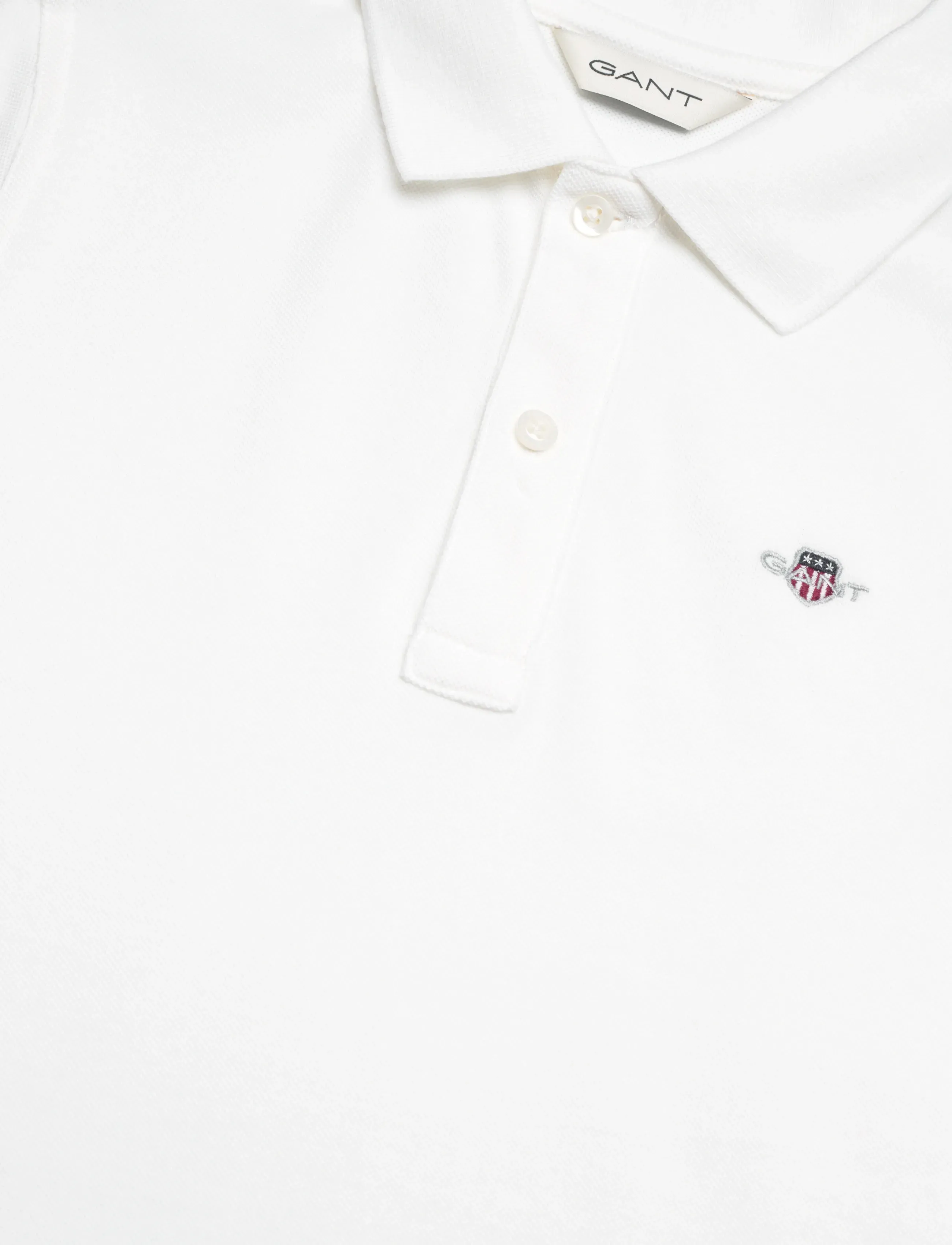 Gant Kids - Shield Pique SS Polo Shirt - kortærmede poloer - white - 2