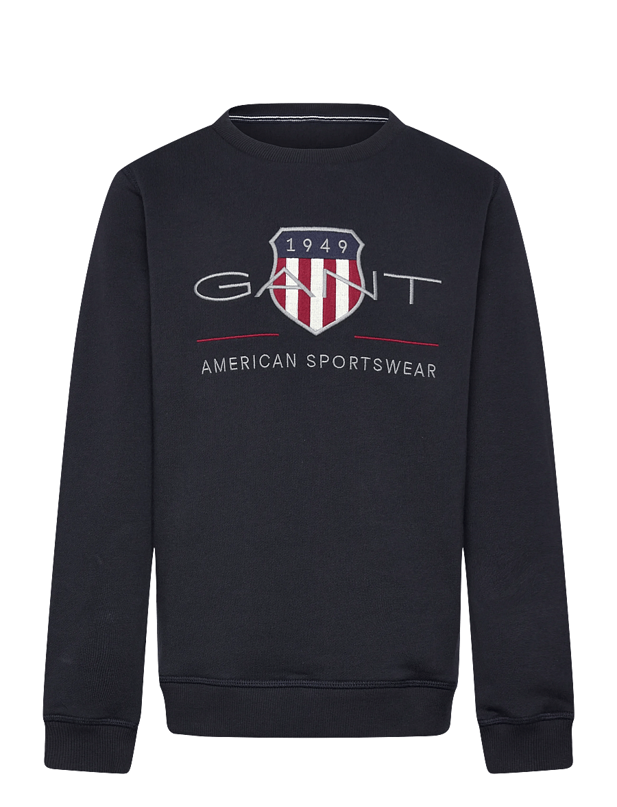 Gant Kids - Archive Shield Crew Neck Sweatshirt - dressipluusid - evening blue - 0