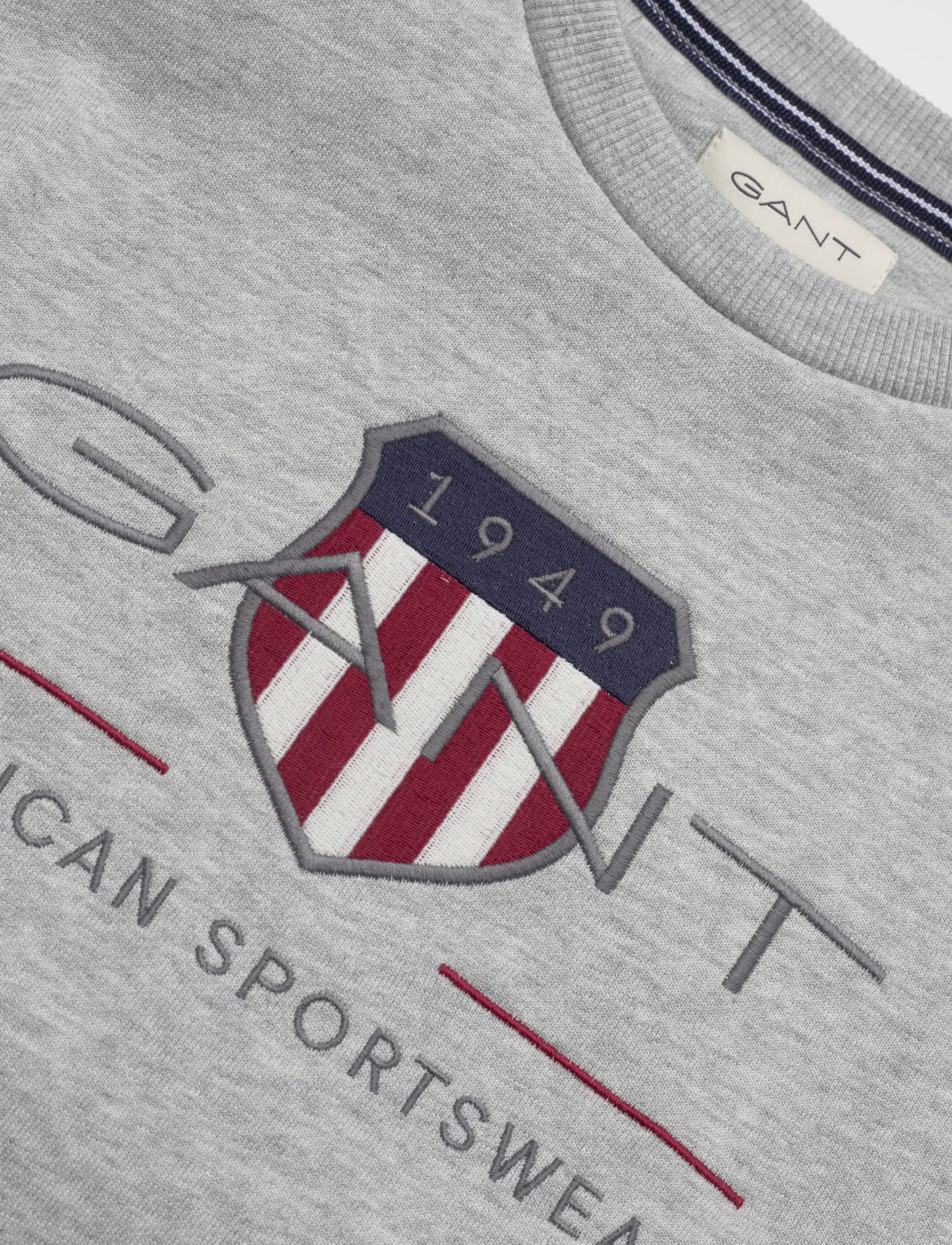 Gant Kids - Archive Shield Crew Neck Sweatshirt - sweatshirts - grey melange - 2
