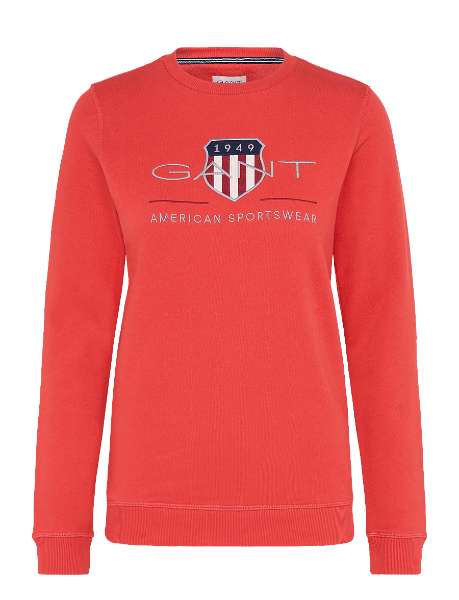 Gant Kids - Archive Shield Crew Neck Sweatshirt - džemperiai - rose red - 0