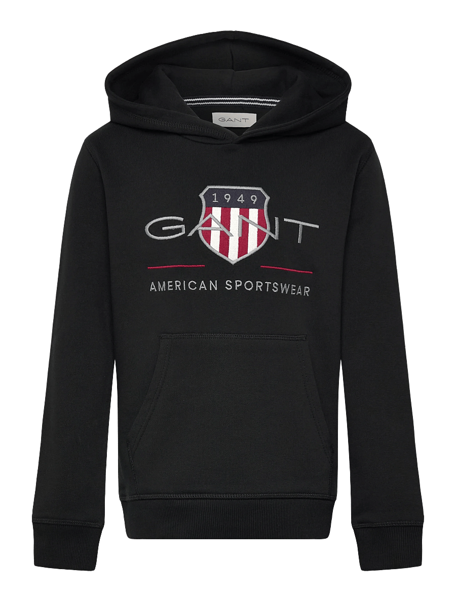 Gant Kids - Archive Shield Hoodie - huvtröjor - black - 0