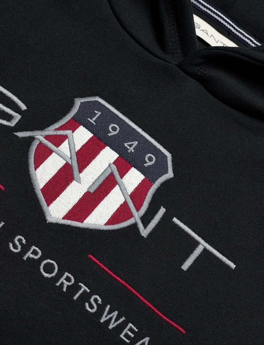 Gant Kids - Archive Shield Hoodie - huvtröjor - black - 2