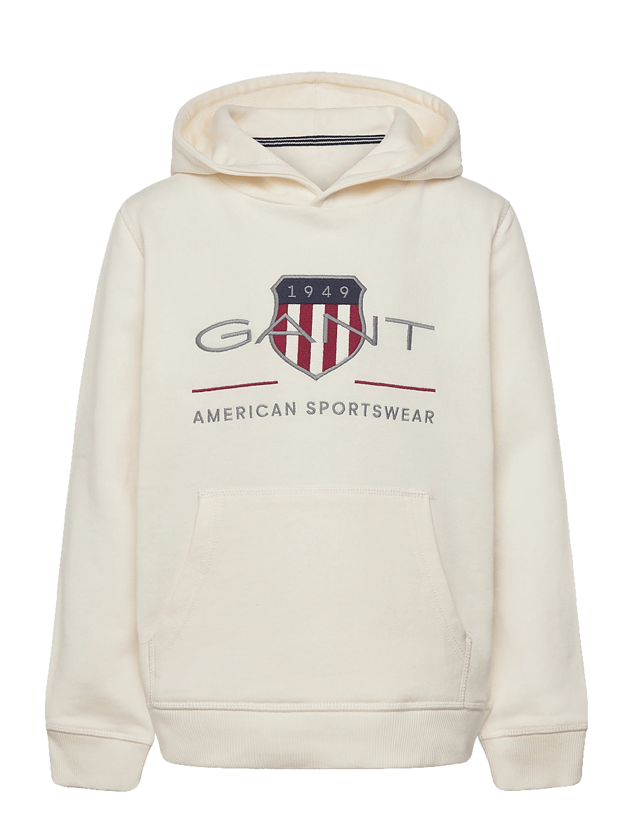 Gant Kids - Archive Shield Hoodie - kapuzenpullover - eggshell - 0