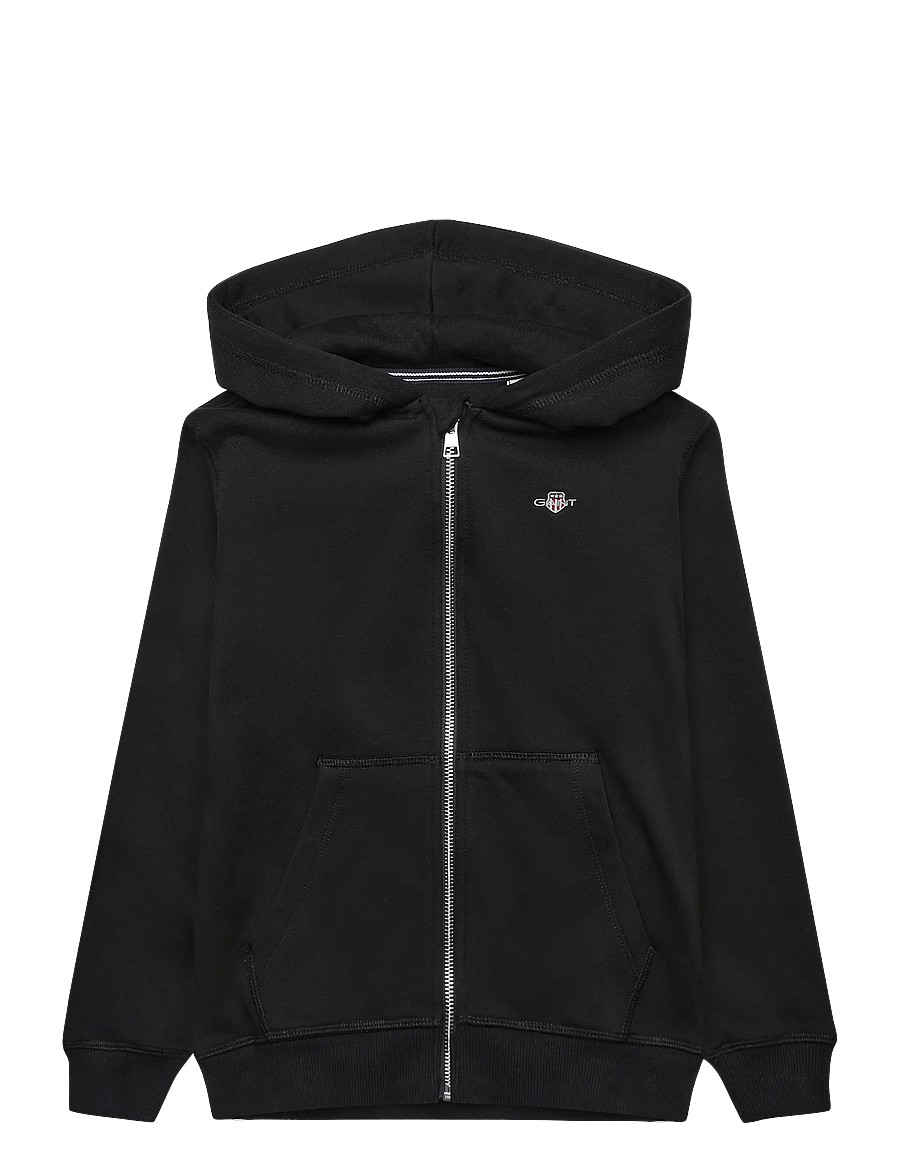 Gant Kids - Shield Full Zip Hoodie - kapuzenpullover - black - 0