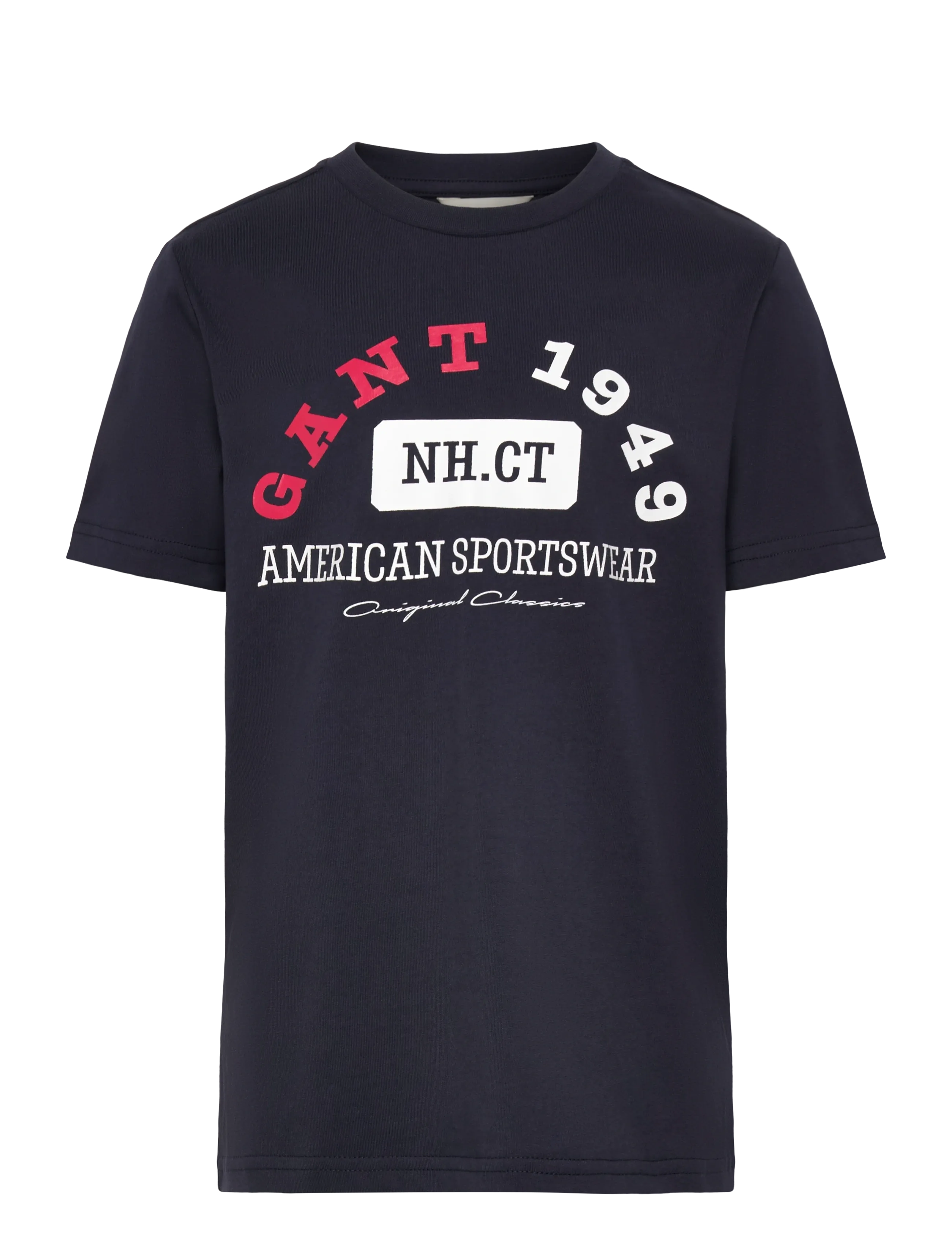 Gant Kids American Sportswear Graphic Ss T-Shirt, 122, T-shirts, Marineblau - Short-sleeved, Kinder