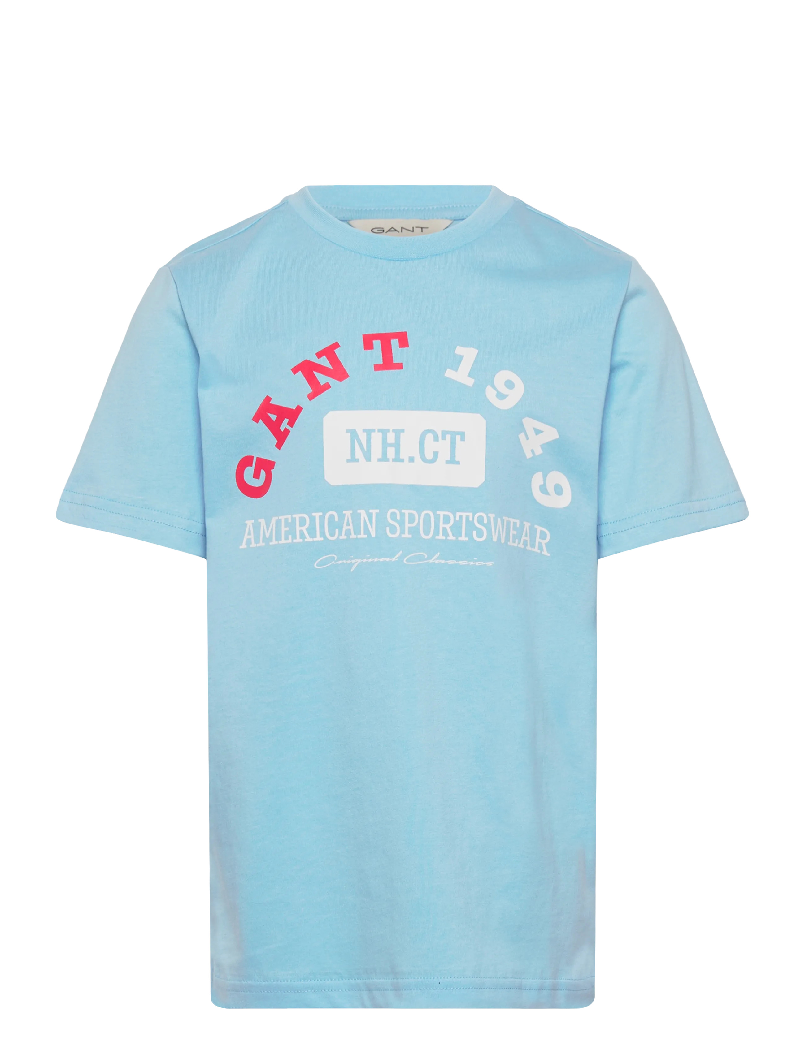 Gant Kids American Sportswear Graphic Ss T-Shirt, 134, T-shirts, Blau - Short-sleeved, Kinder