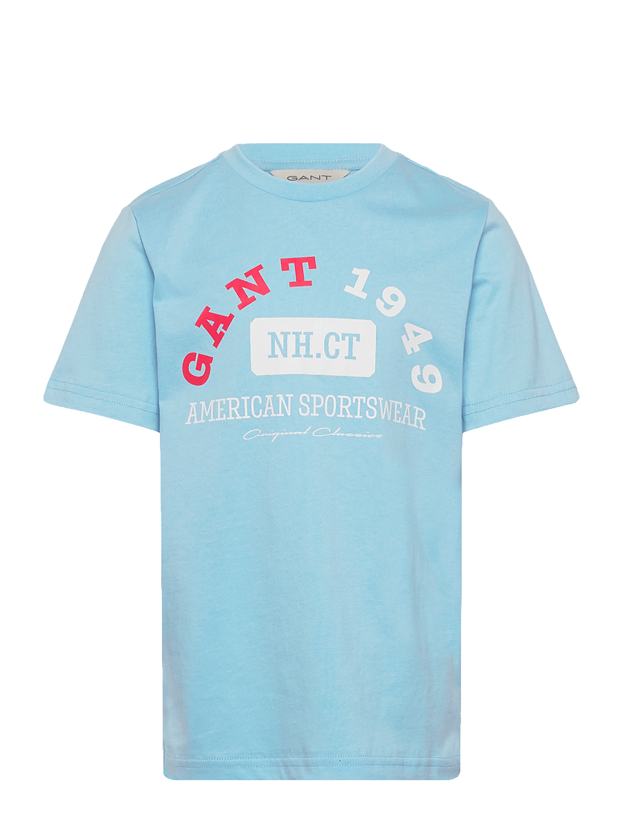 Gant Kids - American Sportswear Graphic SS T-Shirt - kurzärmelige - sky blue - 0