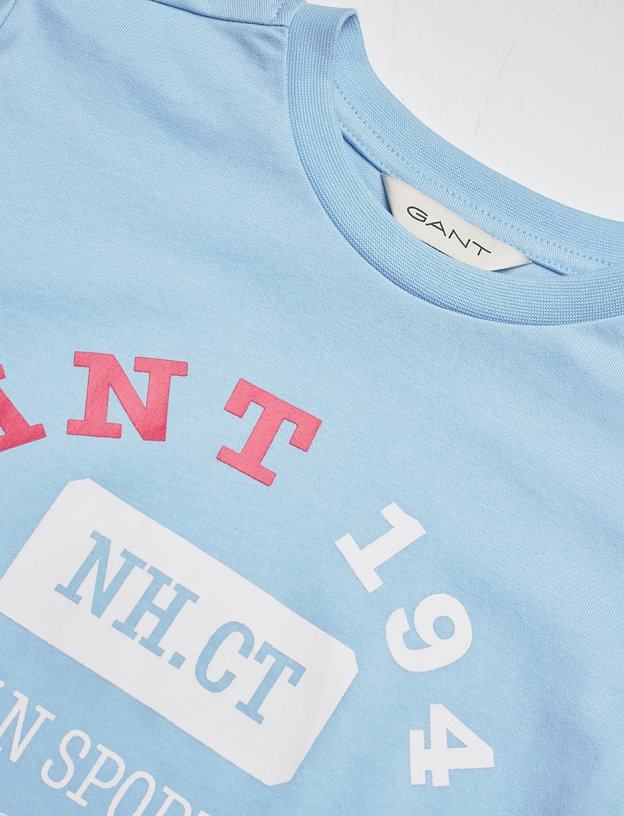 Gant Kids - American Sportswear Graphic SS T-Shirt - kurzärmelige - sky blue - 2