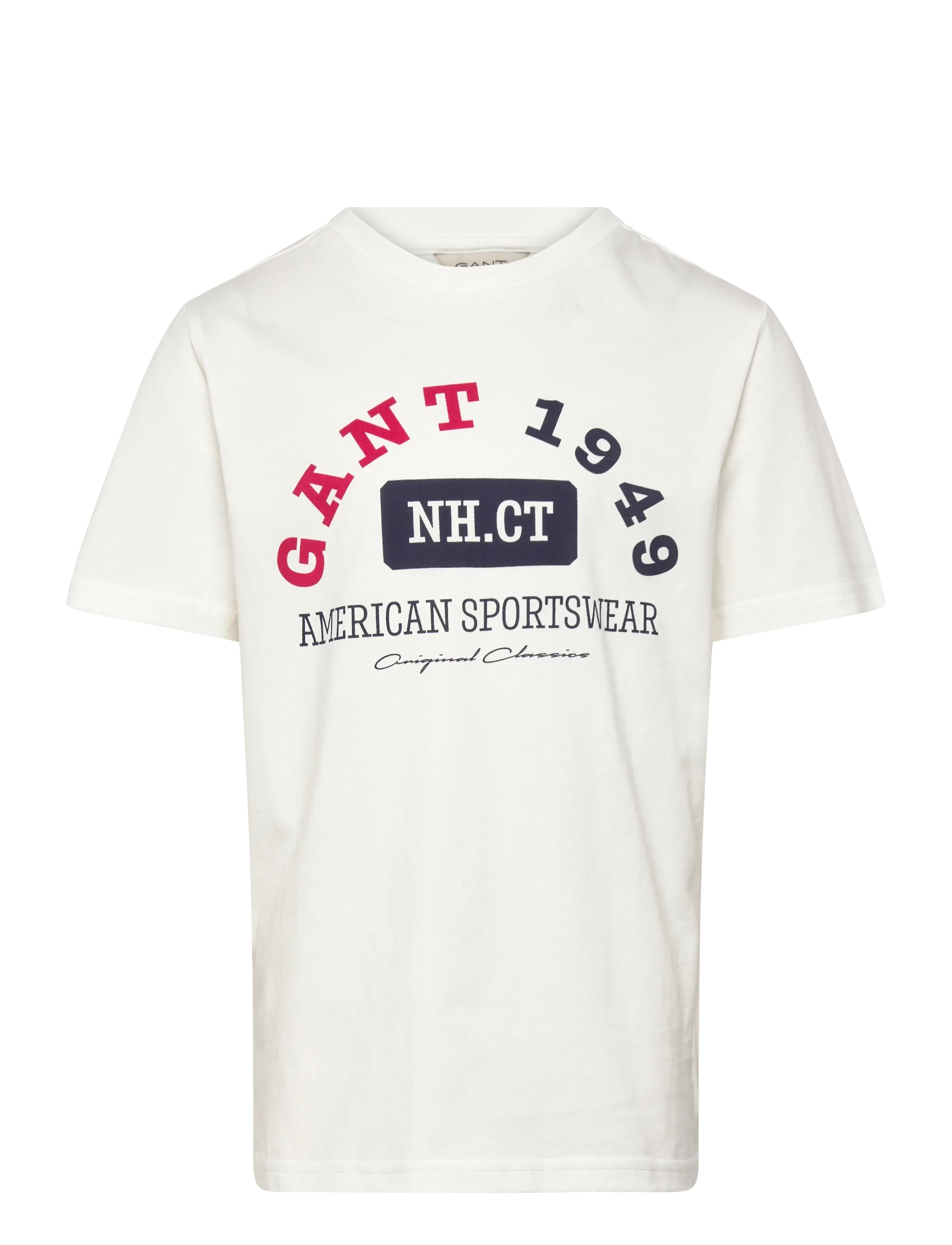 Gant Kids American Sportswear Graphic SS T-Shirt - Yläosat - WHITE / white