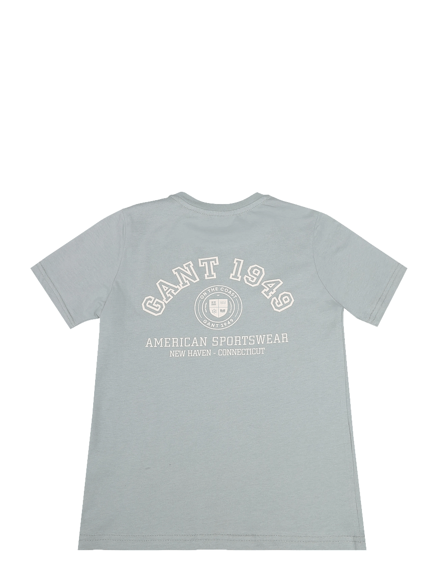Gant Kids - Circle Graphic SS T-Shirt - lühikeste varrukatega t-särgid - ceramic grey - 1