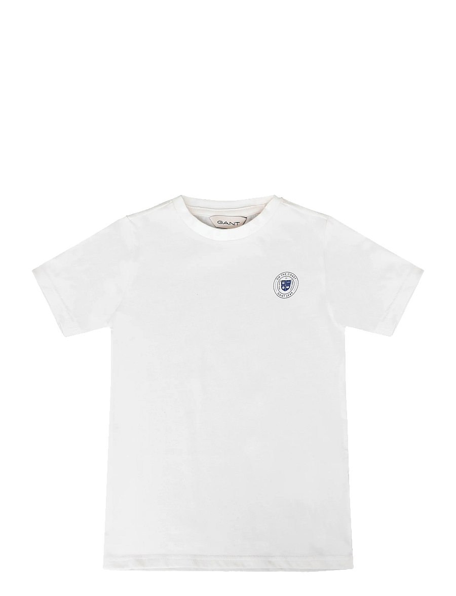 Gant Kids - Circle Graphic SS T-Shirt - lühikeste varrukatega t-särgid - white - 0