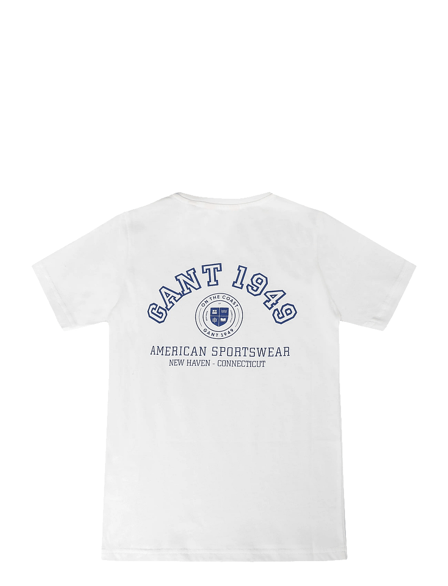 Gant Kids - Circle Graphic SS T-Shirt - lühikeste varrukatega t-särgid - white - 1