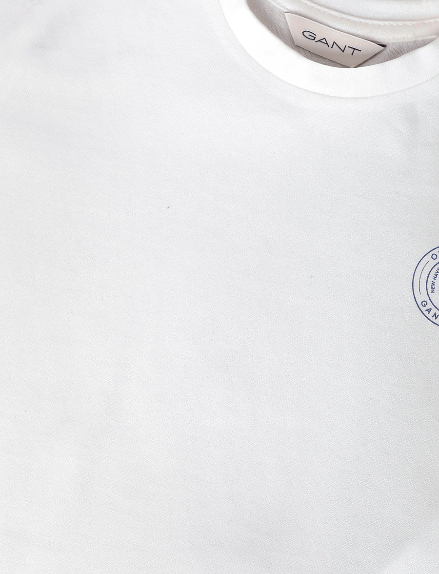 Gant Kids - Circle Graphic SS T-Shirt - lühikeste varrukatega t-särgid - white - 2