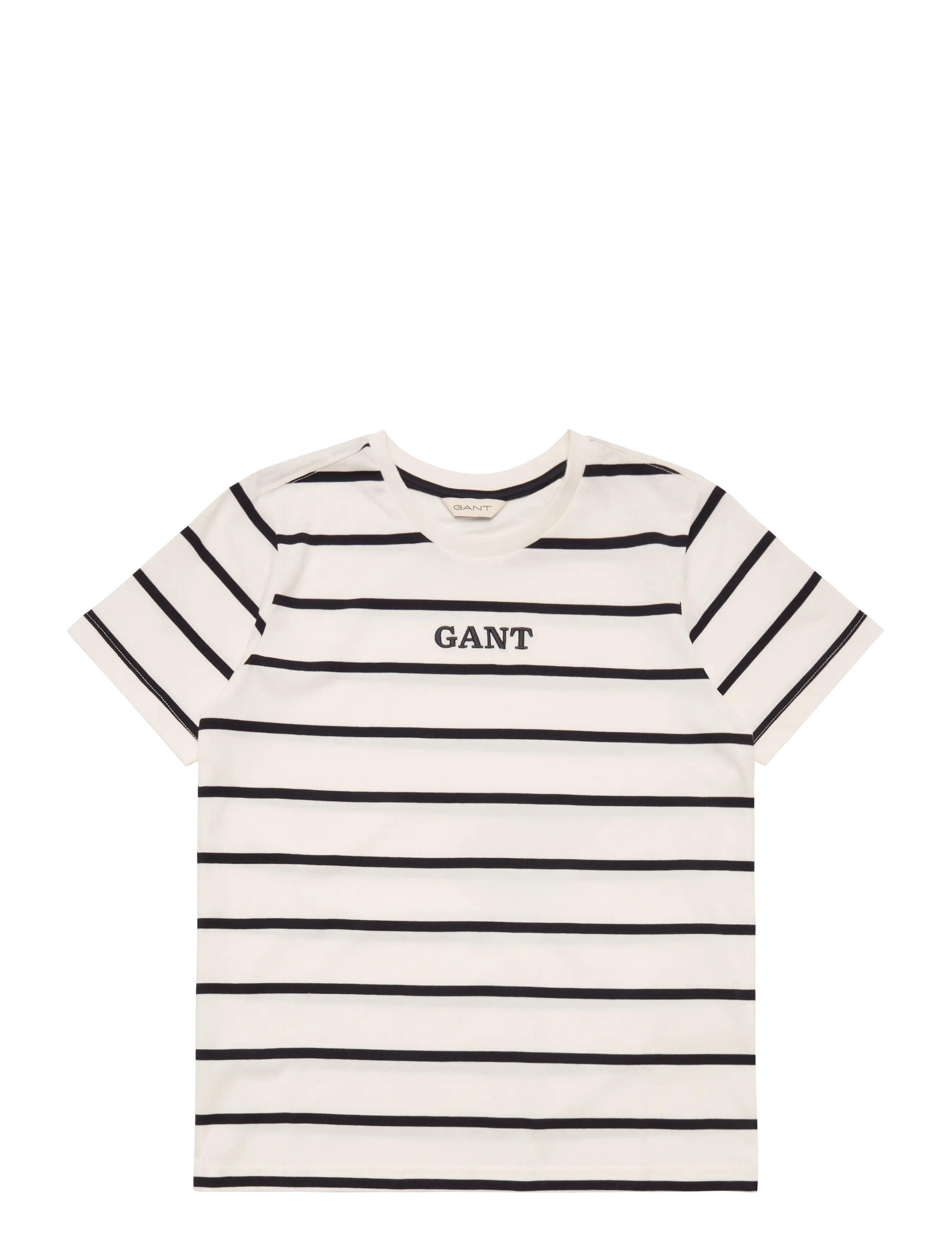 Gant Kids Gant Graphic Stripe SS T-Shirt - Tøj - WHITE / white