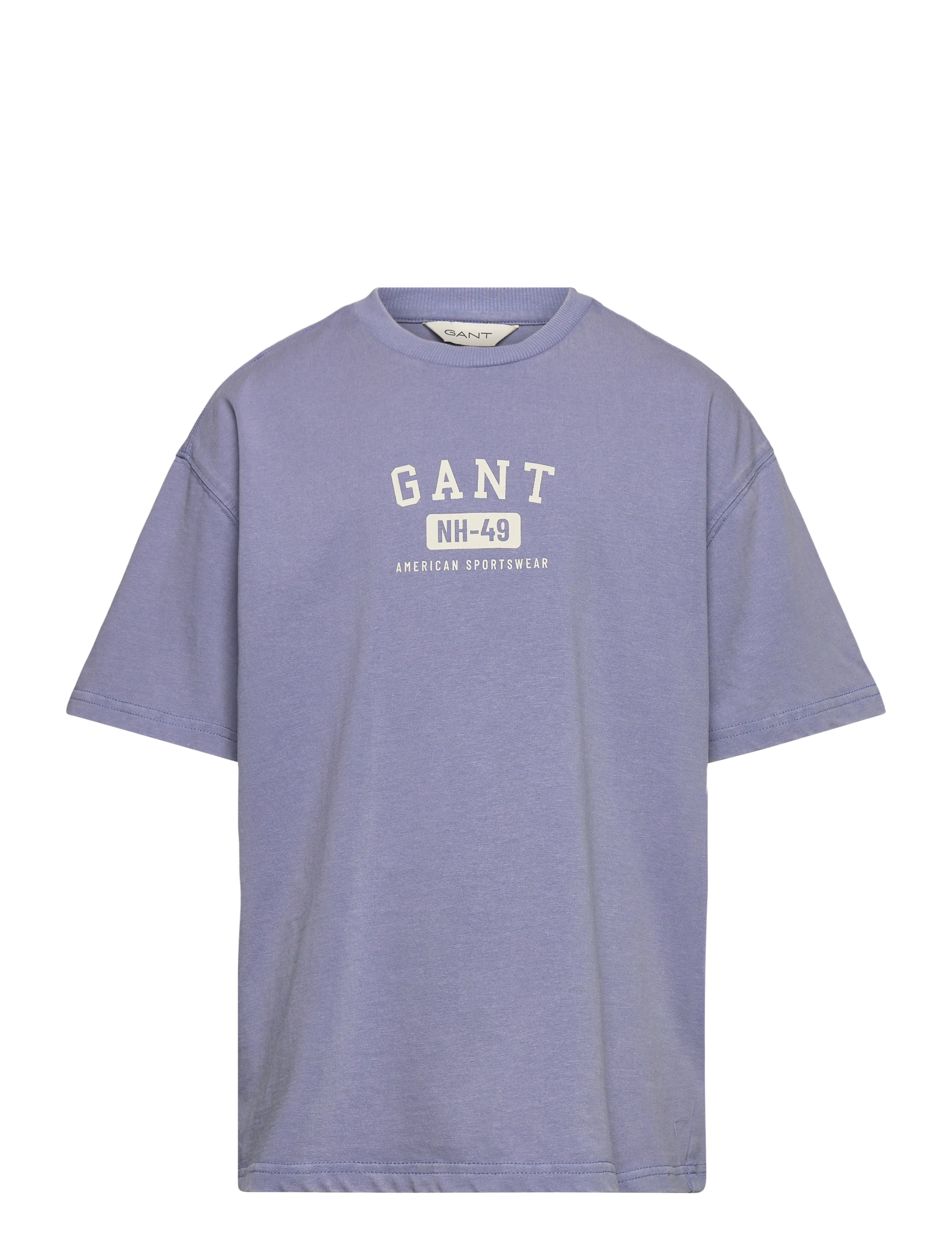 Gant Kids Ocean Wash Graphic SS T-Shirt - Oberteile - FADED DENIM / blue