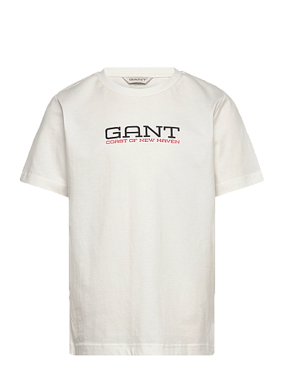Gant Kids Gant Coastal Graphic SS T-Shirt - T-shirts - WHITE / white