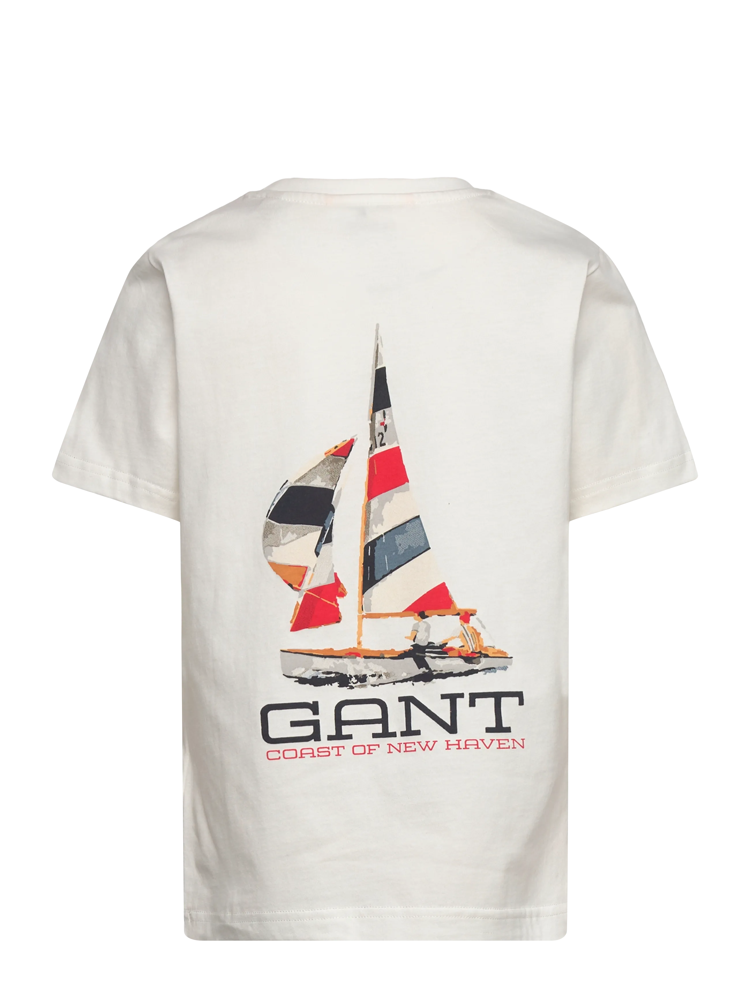 Gant Kids - Gant Coastal Graphic SS T-Shirt - kortærmede t-shirts - white - 1
