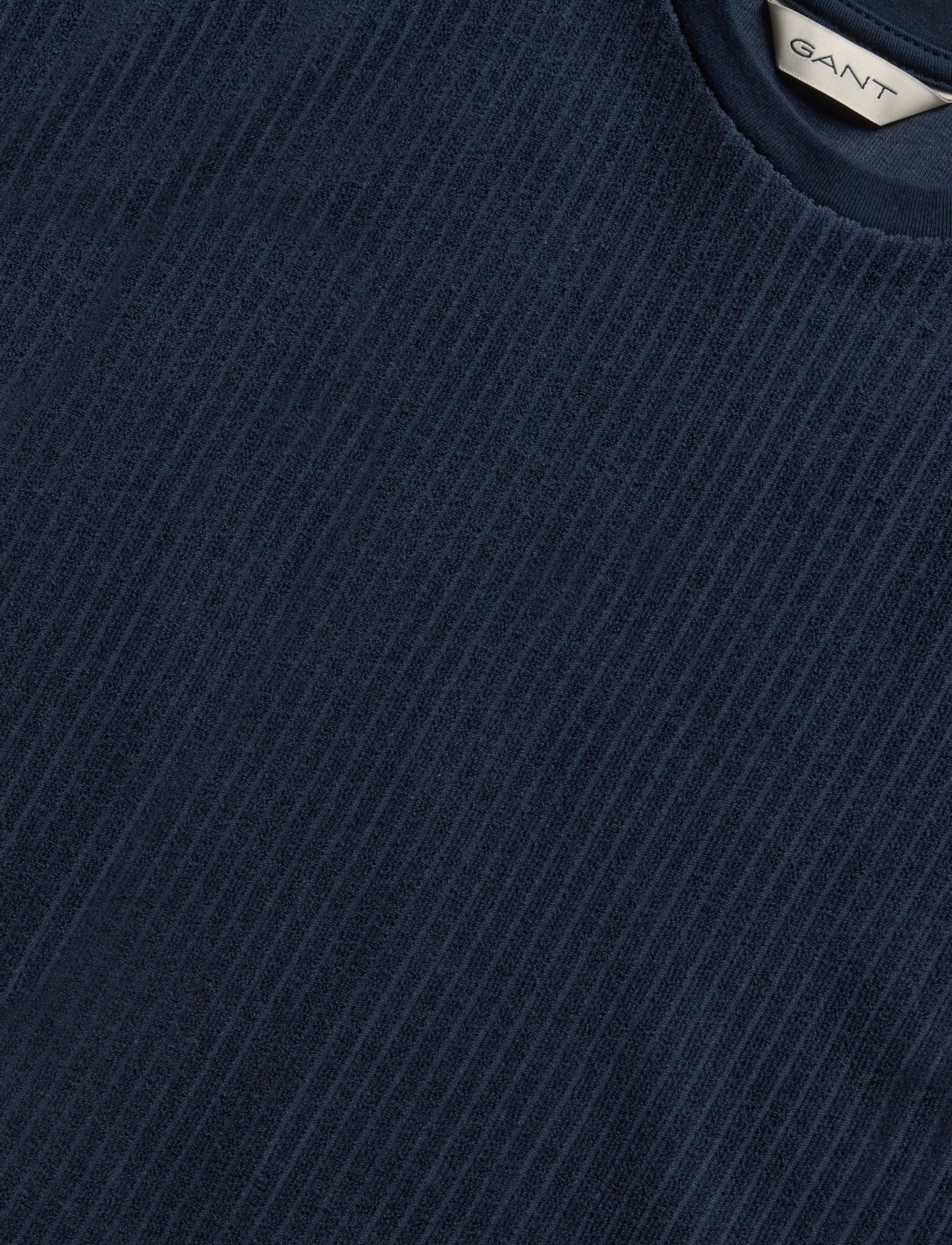 Gant Kids - Towelling Chain Stitch SS T-Shirt - kortærmede t-shirts - evening blue - 2