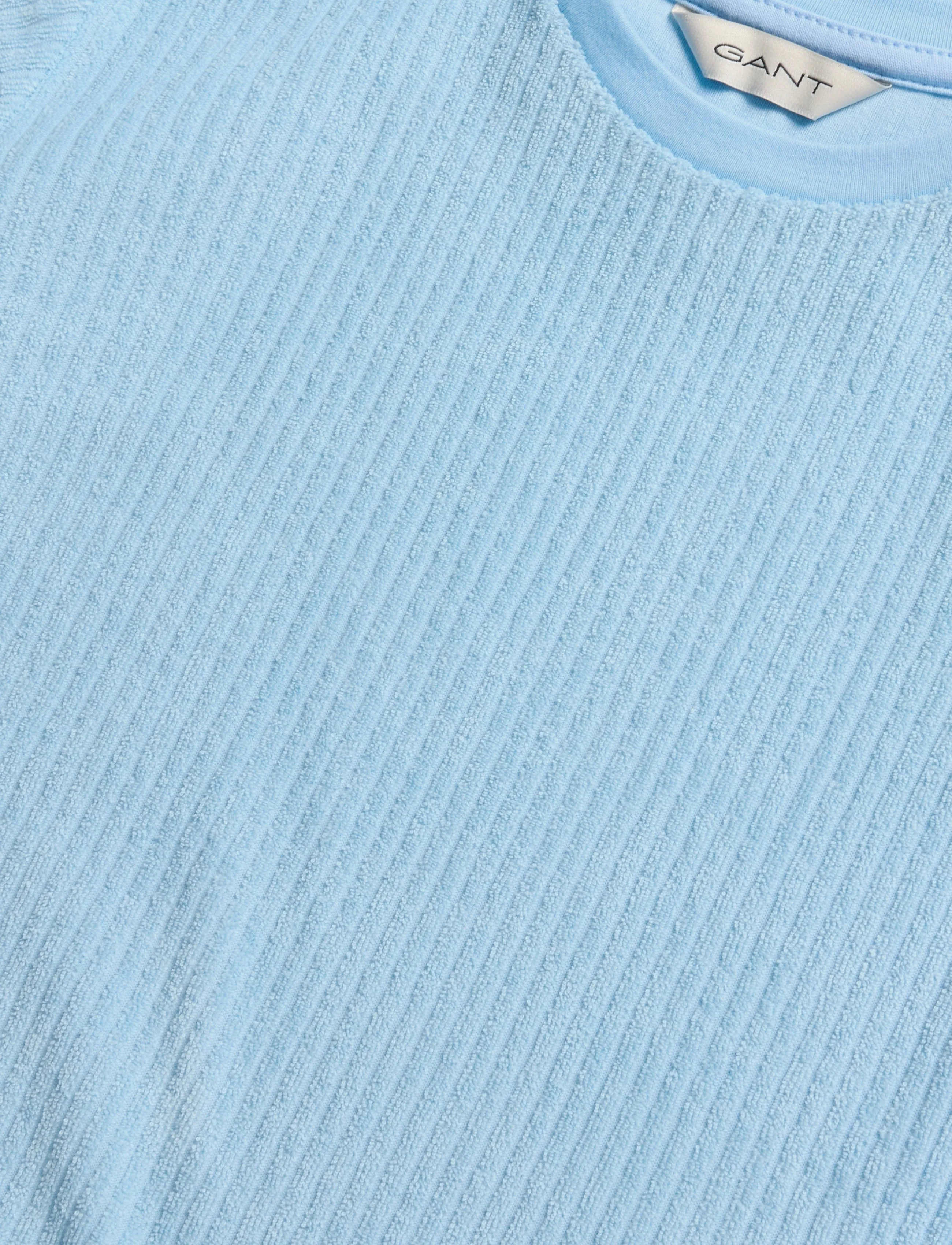 Gant Kids - Towelling Chain Stitch SS T-Shirt - kortærmede t-shirts - sky blue - 2