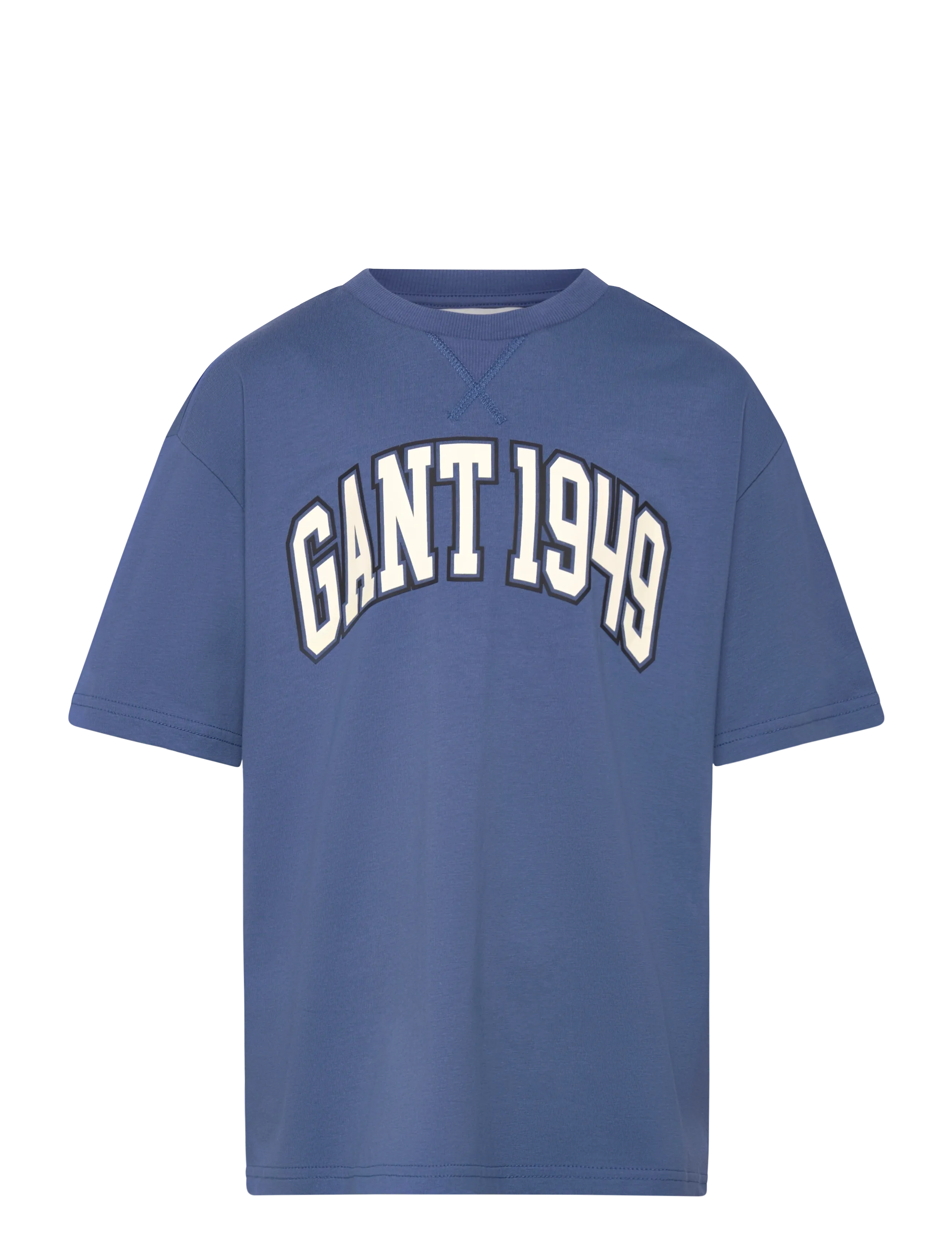 Gant Kids - Gant Arch Print SS T-Shirt - kortärmade t-shirts - vintage blue - 0