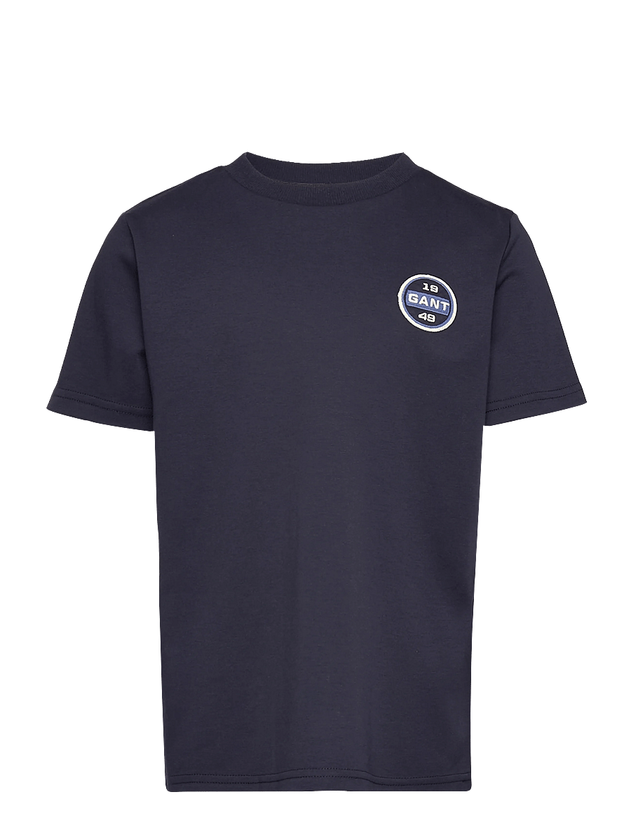 Gant Kids - Gant New Haven Graphic SS T-Shirt - kortærmede t-shirts - evening blue - 0