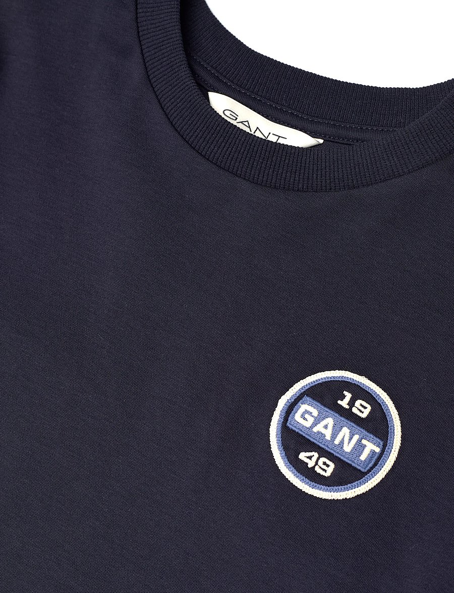 Gant Kids - Gant New Haven Graphic SS T-Shirt - kortærmede t-shirts - evening blue - 2