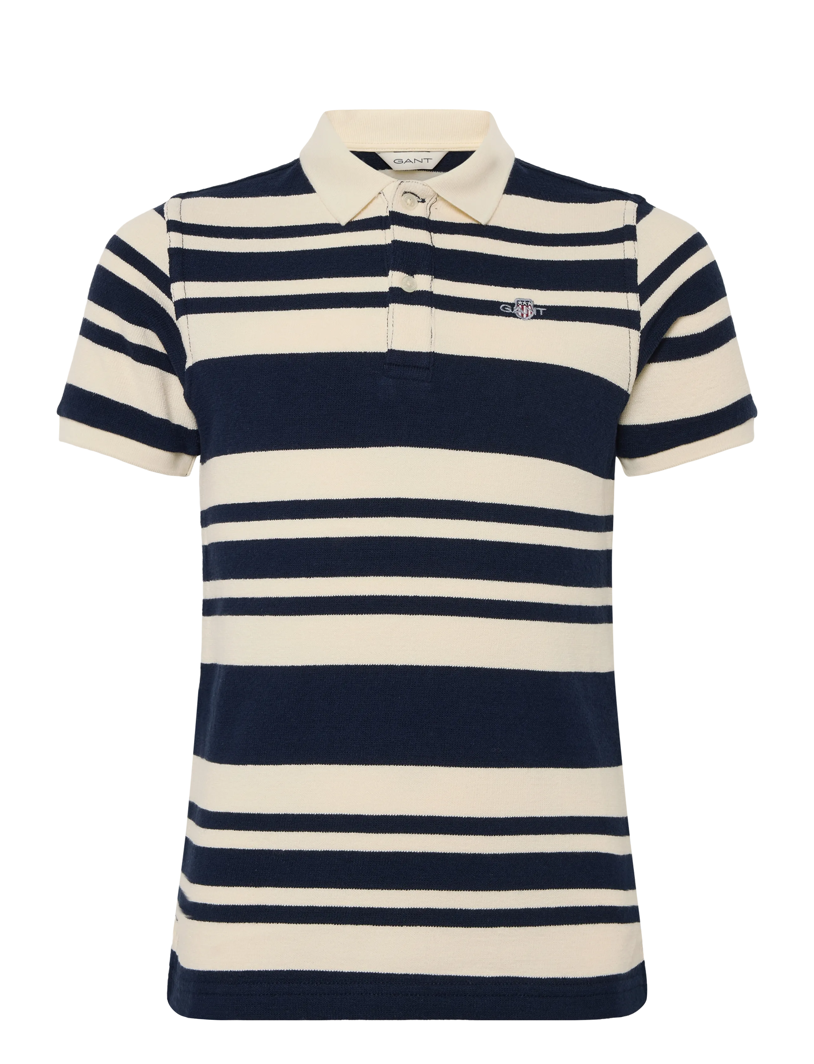 Gant Kids Shield Stripe Texture SS Polo Shirt - Short-sleeved polos - EVENING BLUE / navy