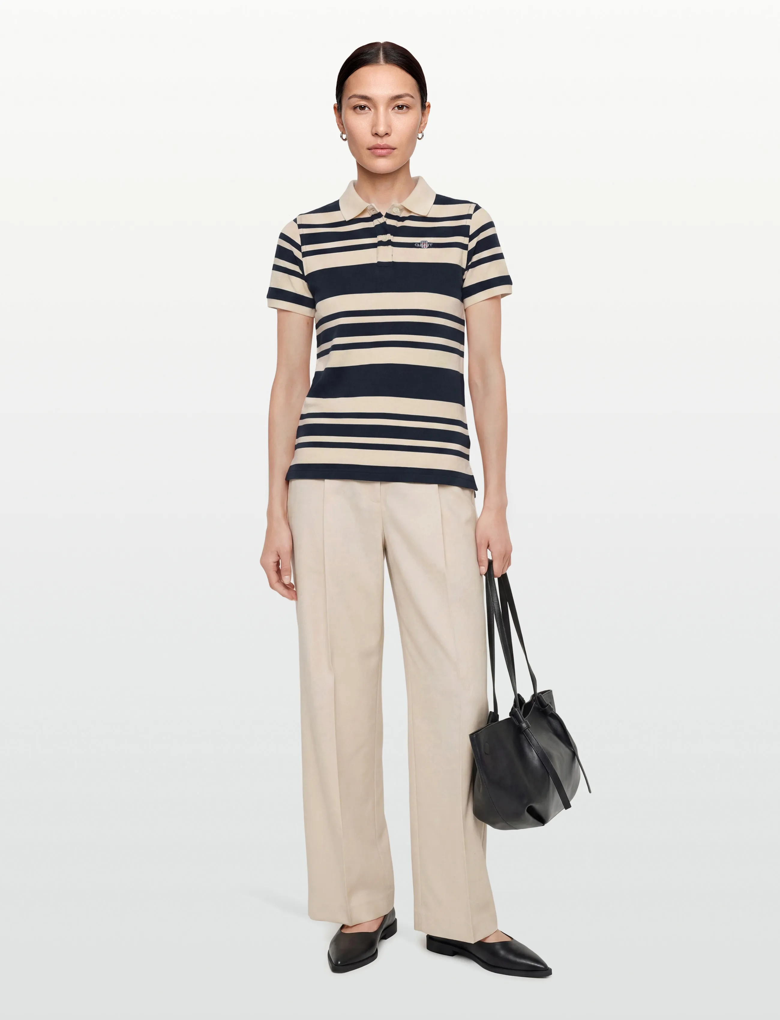 Gant Kids Shield Stripe Texture SS Polo Shirt - Kurzärmelig - EVENING BLUE / navy