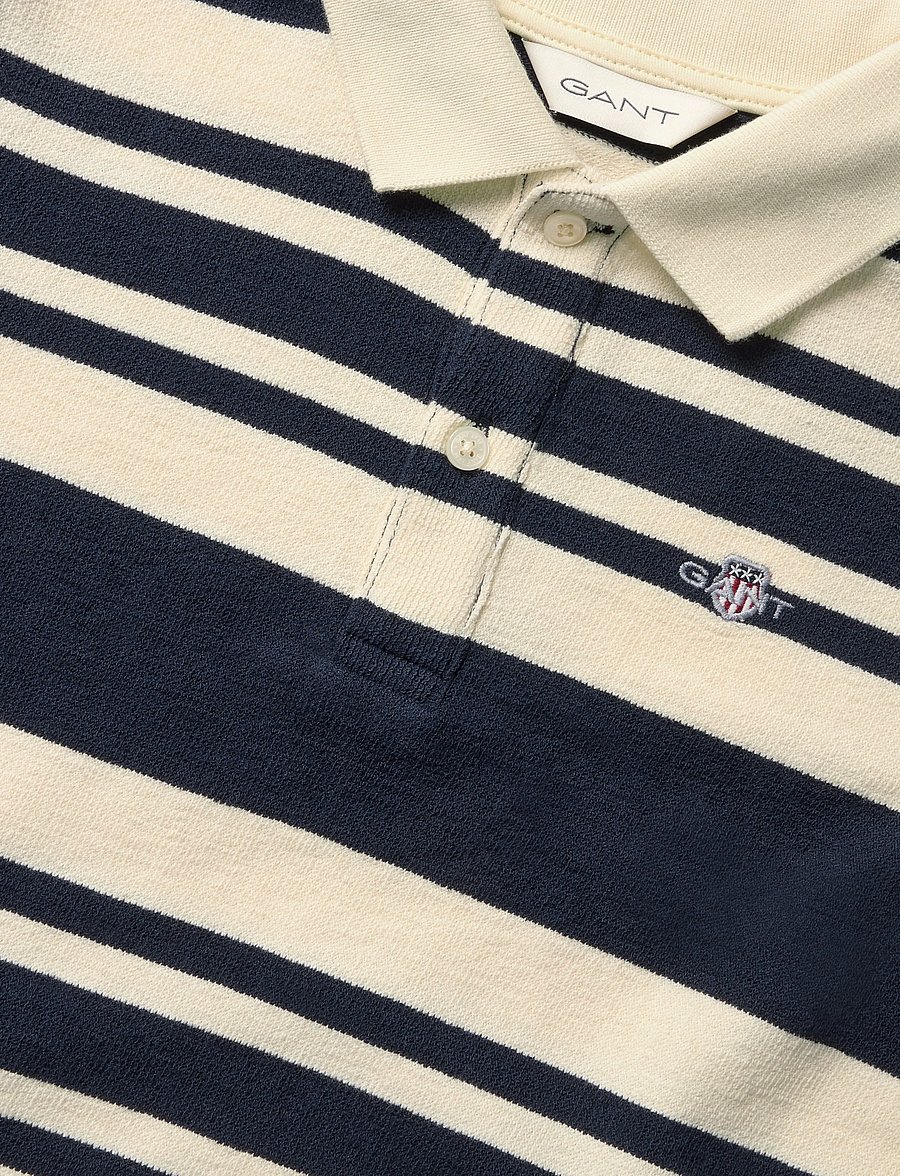 Gant Kids - Shield Stripe Texture SS Polo Shirt - evening blue - 2