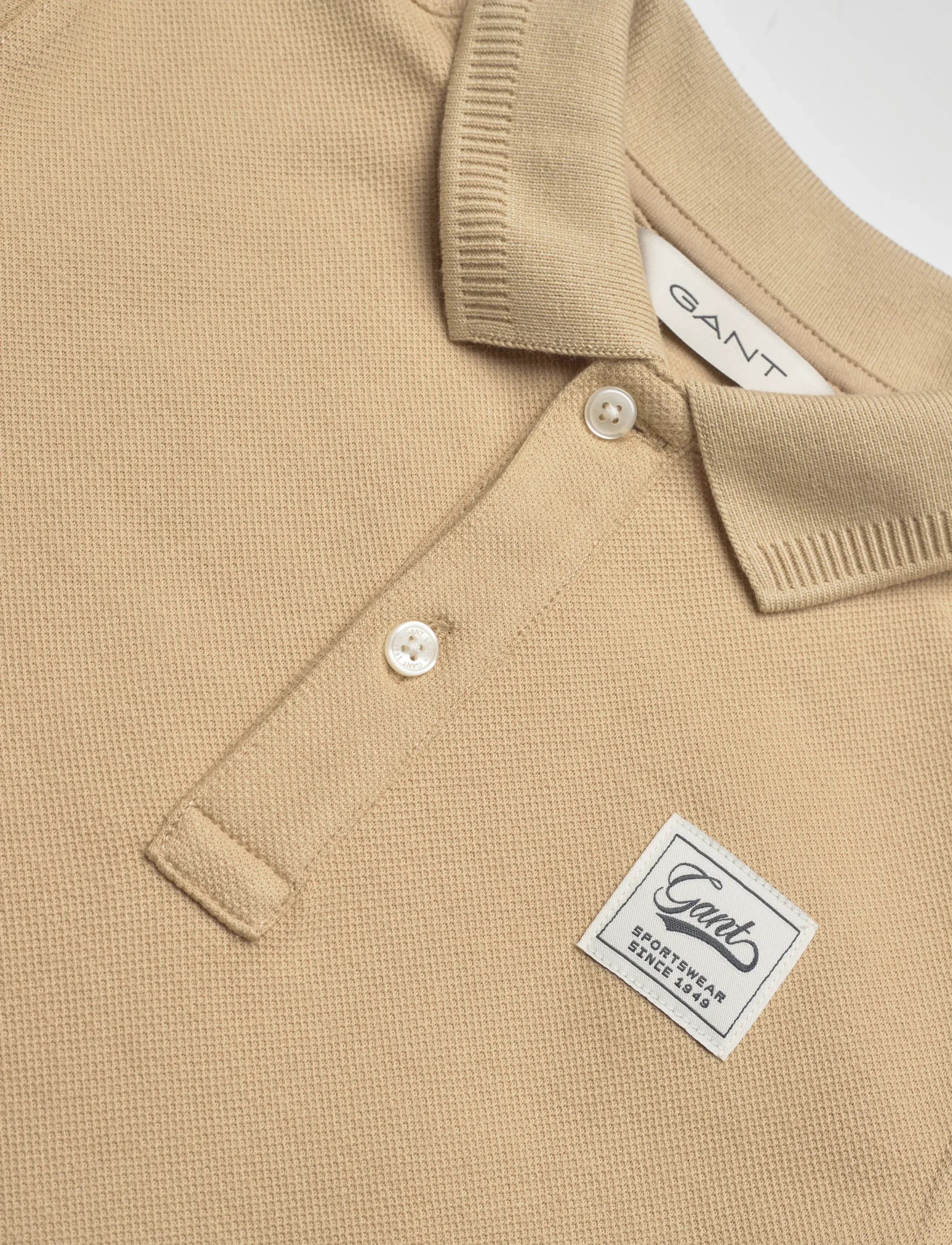 Gant Kids - Badge SS Polo Shirt - kortærmede poloer - oat beige - 2