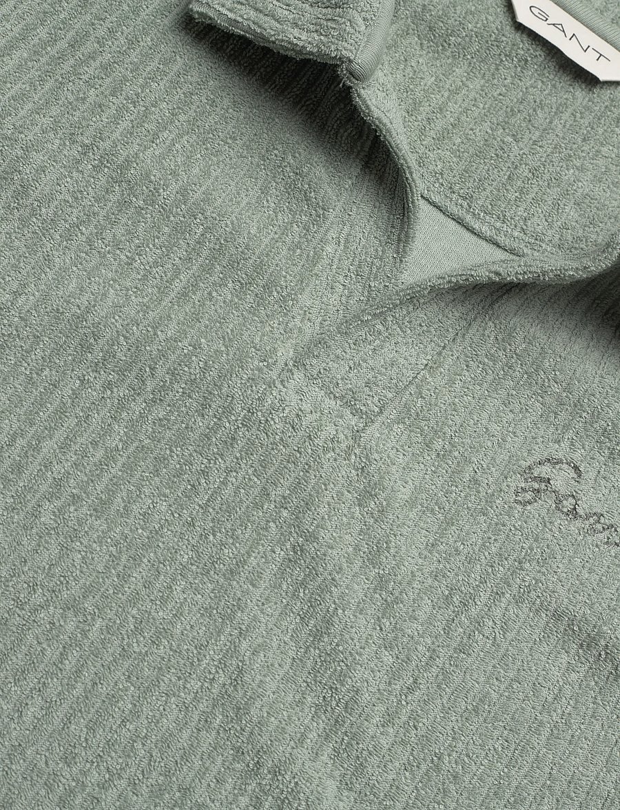 Gant Kids - Revere Collar Towelling Polo - kortärmade pikéer - ceramic grey - 2