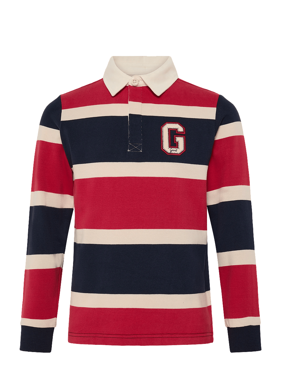 Gant Kids - Collegiate LS Rugby Polo Shirt - langærmede poloer - evening blue - 0