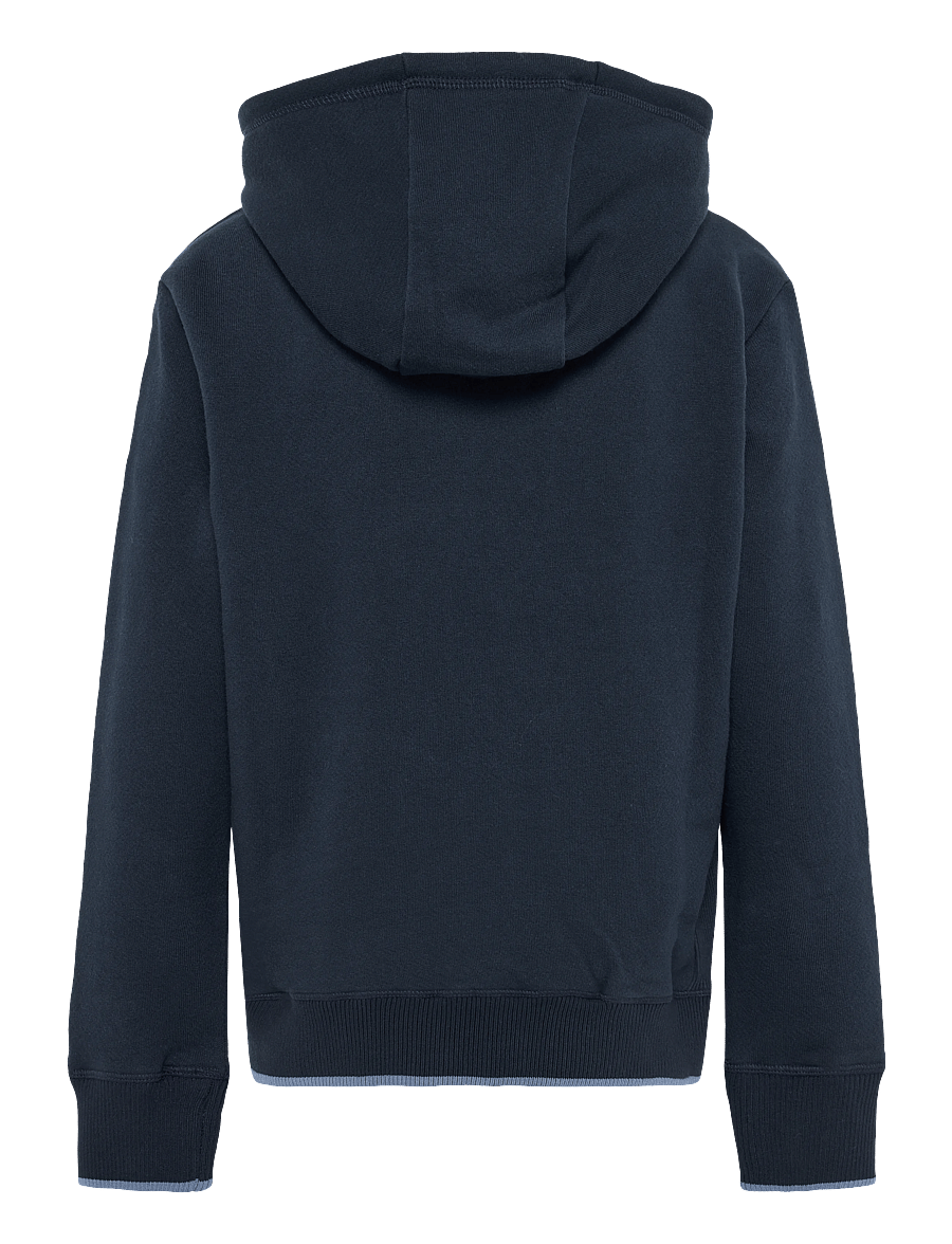 Gant Kids - Collegiate Rib Insert Hoodie - hættetrøjer - evening blue - 1