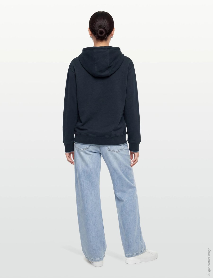 Gant Kids - Collegiate Rib Insert Hoodie - huvtröjor - evening blue - 4