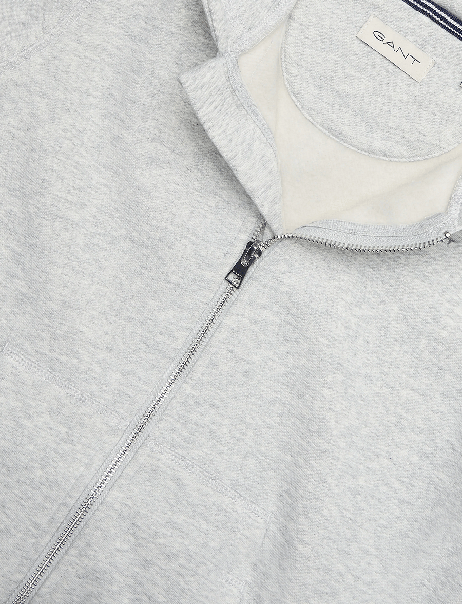 Gant Kids - Shield Full Zip Sweat Hoodie - hættetrøjer - grey melange - 5