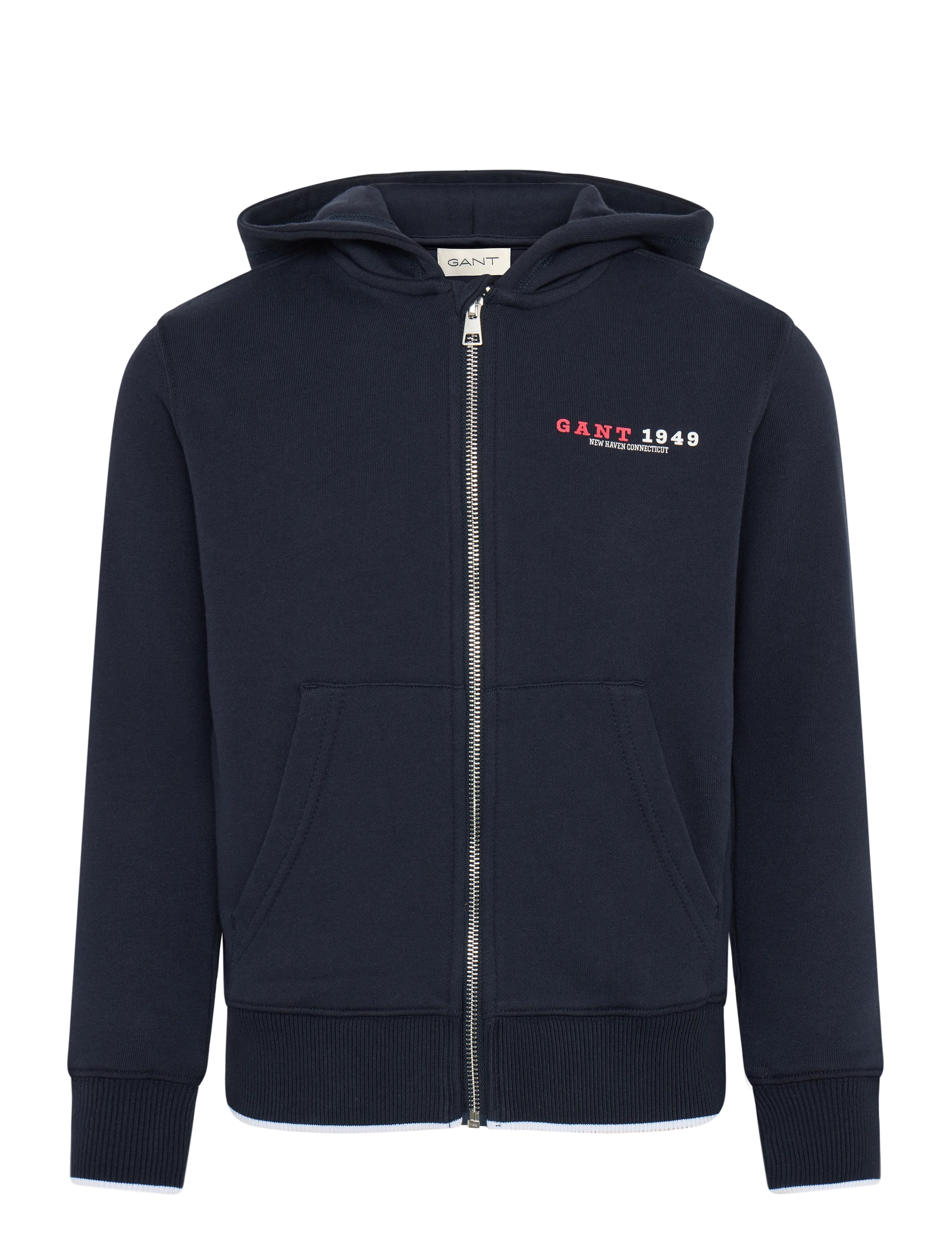 Gant Kids Collegiate Graphic Full Zip Hoodie - Kläder - EVENING BLUE / navy