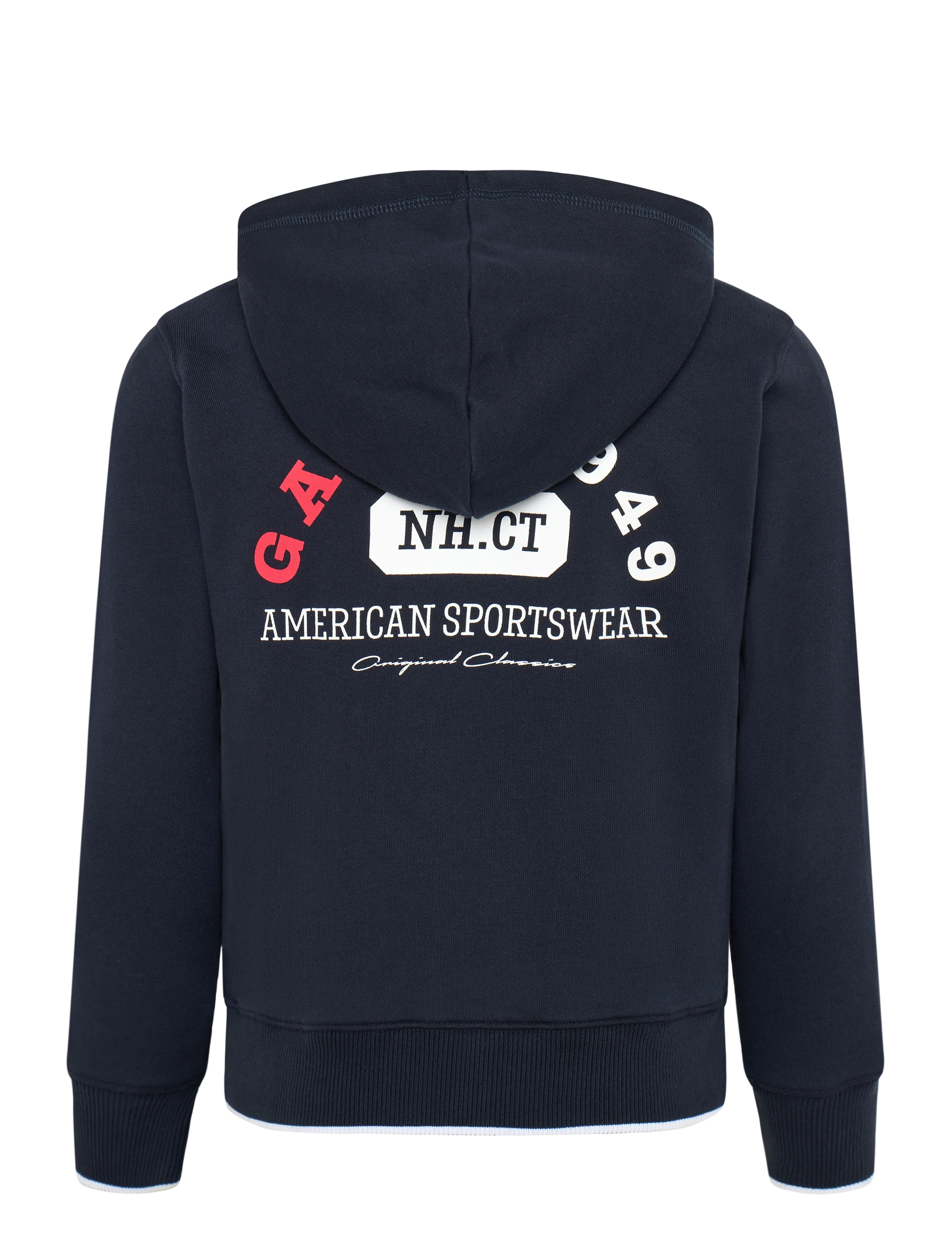 Gant Kids - Collegiate Graphic Full Zip Hoodie - hættetrøjer - evening blue - 1