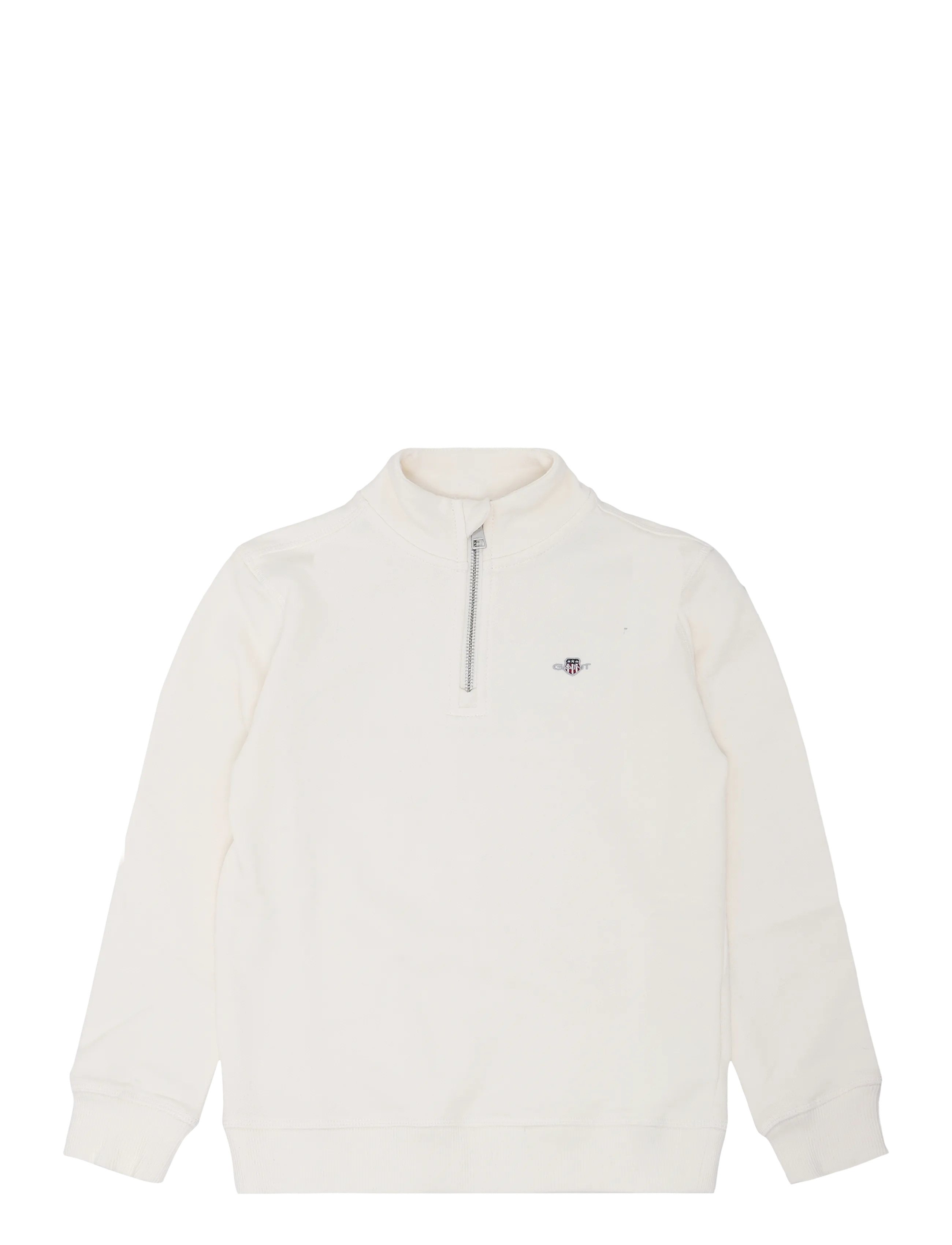 Gant Kids Shield Half Zip Sweatshirt - Tøj - EGGSHELL / cream