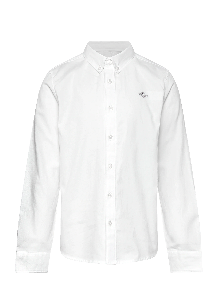 Gant Kids - Shield Oxford Shirt - pikkade varrukatega särgid - white - 0