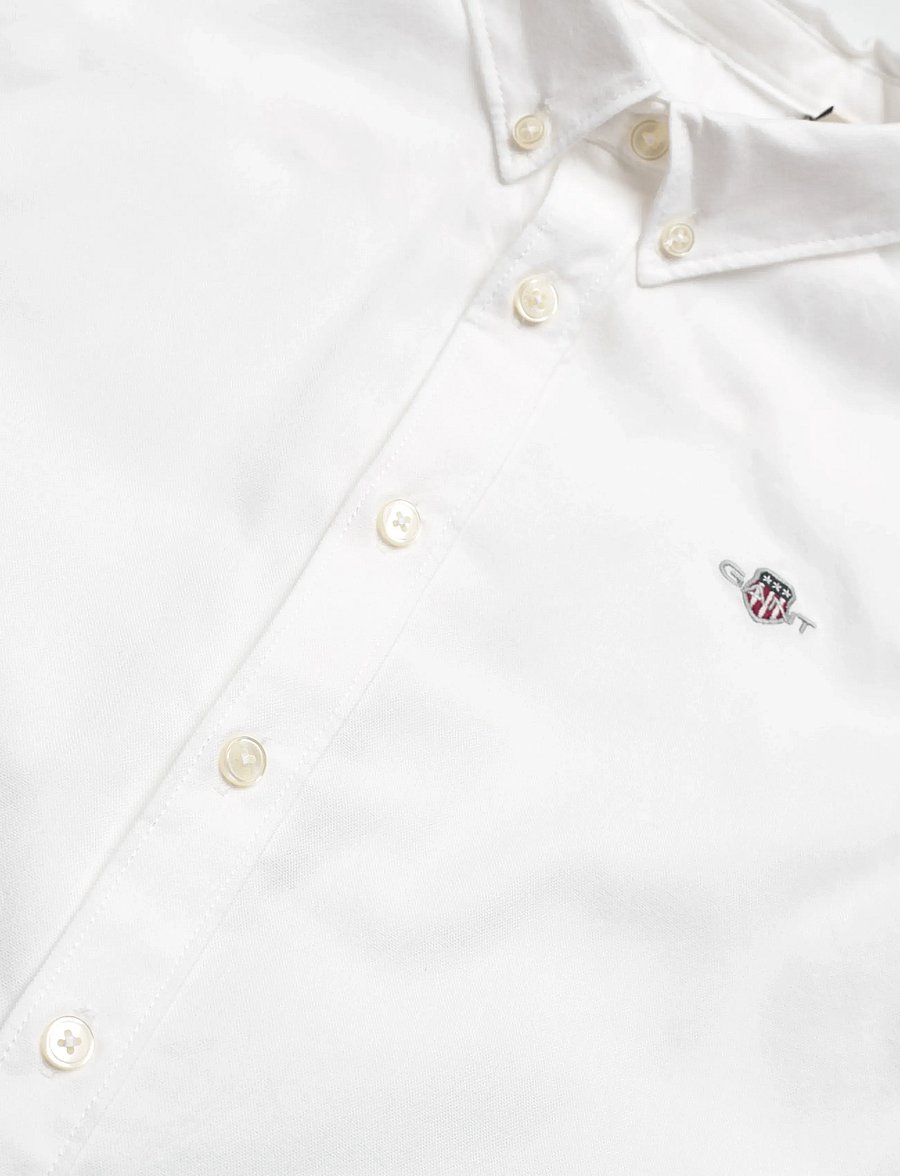 Gant Kids - Shield Oxford Shirt - pikkade varrukatega särgid - white - 2