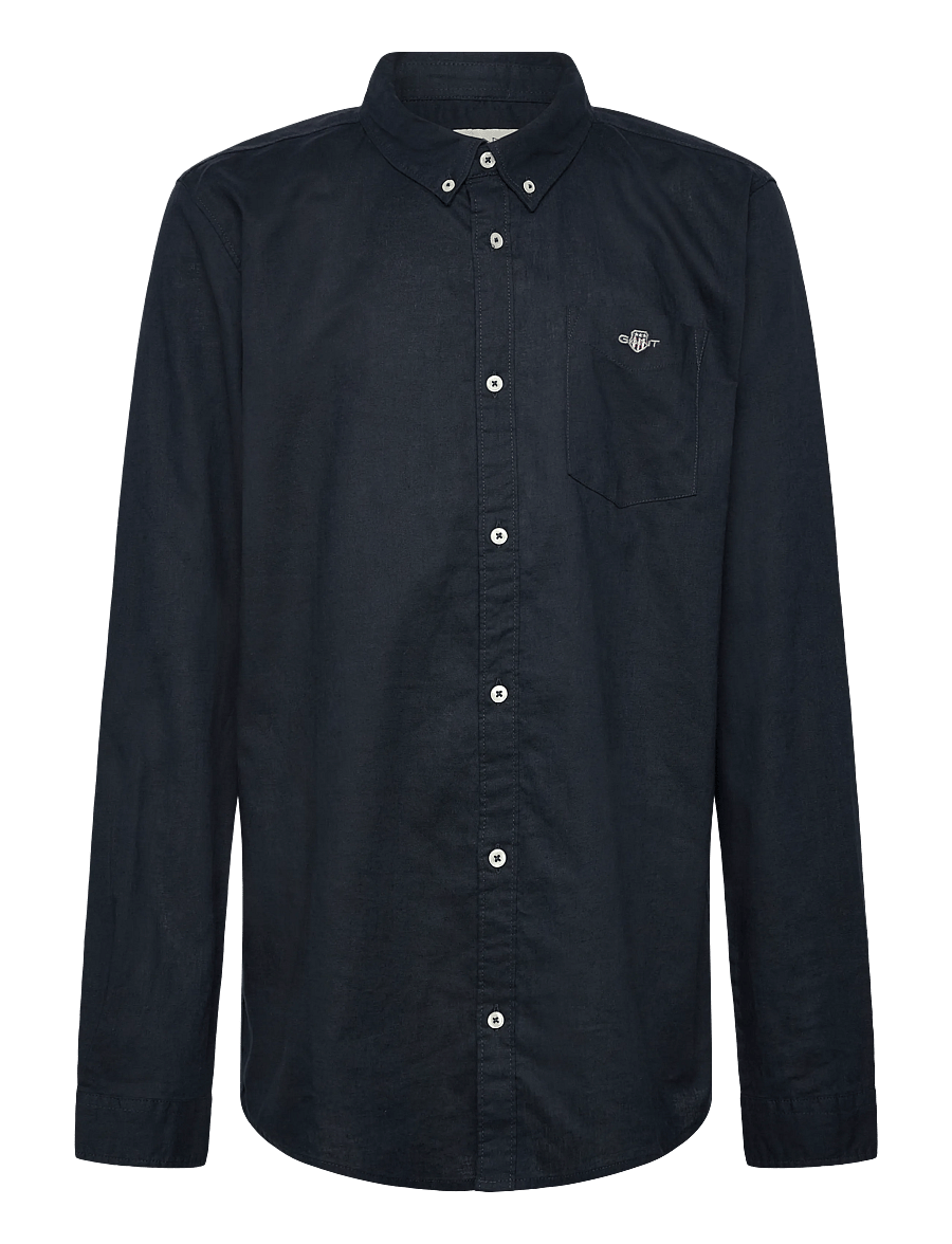 Gant Kids - Shield Linen Blend Shirt - pikkade varrukatega särgid - evening blue - 0