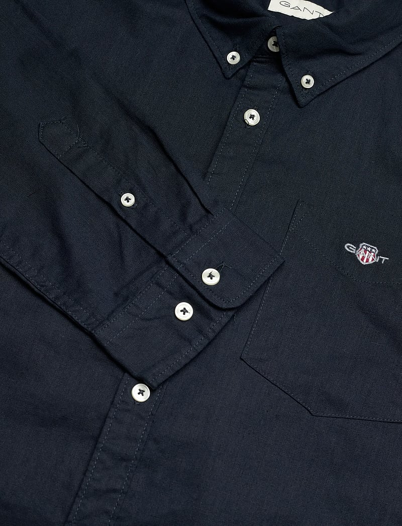 Gant Kids - Shield Linen Blend Shirt - langærmede skjorter - evening blue - 2